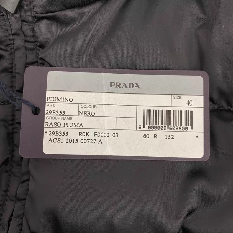 Prada Prada Black triangle stand-up collar zipper long-sleeved w Size XS / US 0-2 / IT 36-38 - 7 Thumbnail