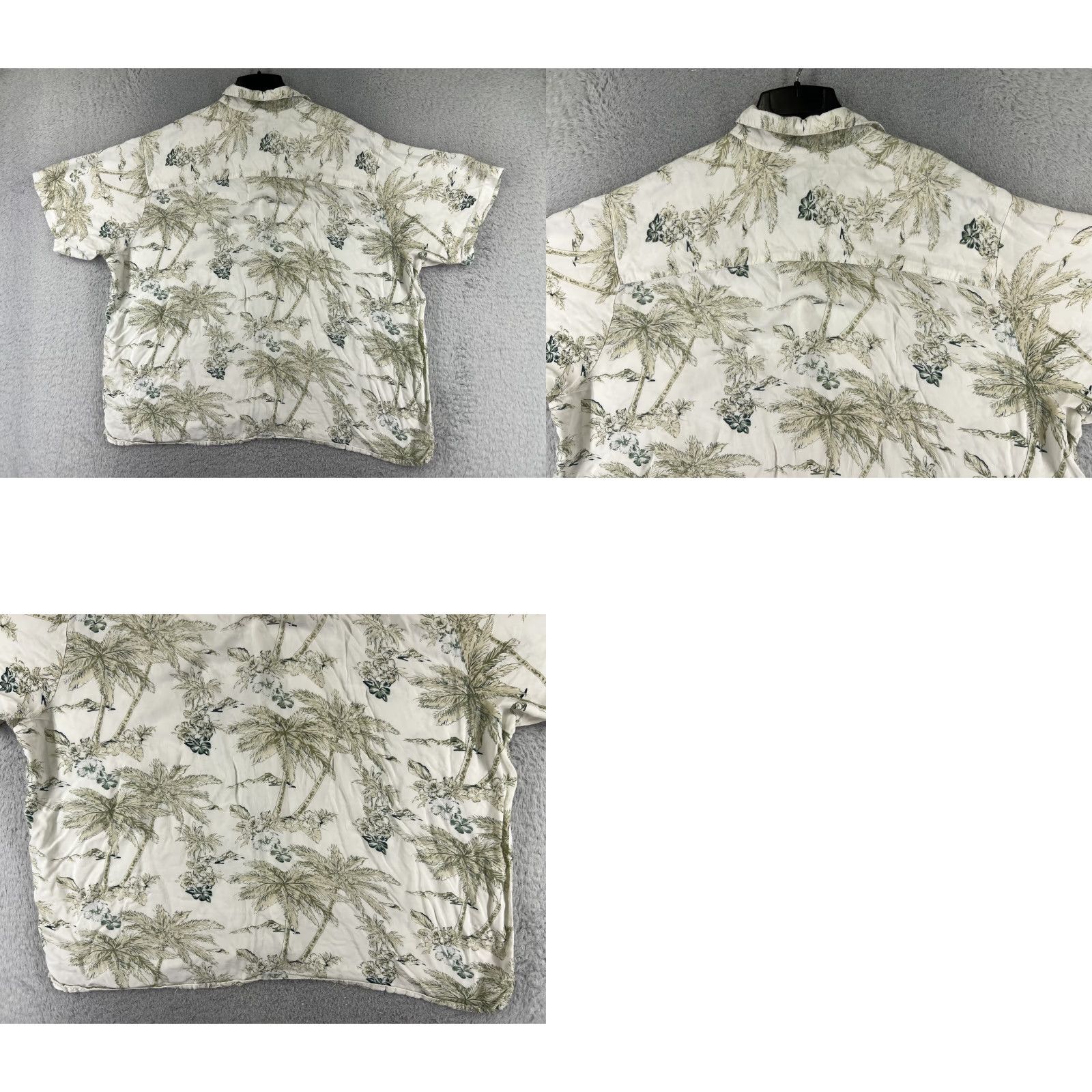 Vintage VINTAGE Knightsbridge Shirt Adult 2XL XXL White Green Palm Tree Floral 100% Rayon Beach Size US XXL / EU 58 / 5 - 9 Thumbnail