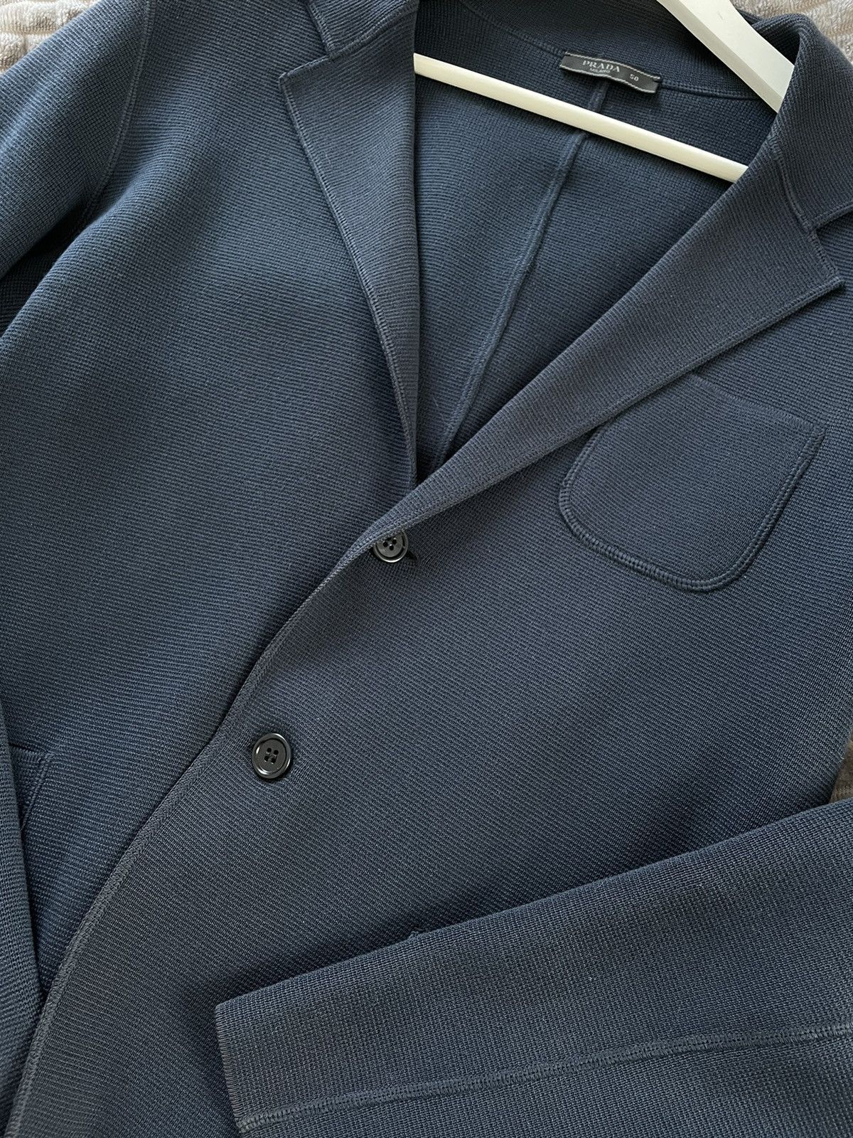 Prada Prada Milano Navy Wool Knitted Blazer Suit Jacket Size 50 Size US M / EU 48-50 / 2 - 5 Thumbnail