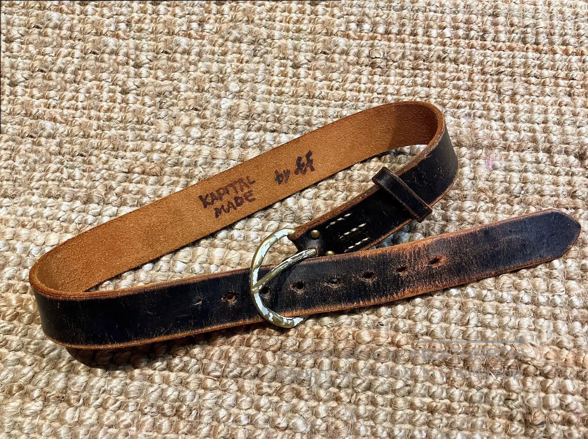 Kapital Kountry Kapital Thick Leather Waist Belt. Size ONE SIZE - 5 Thumbnail