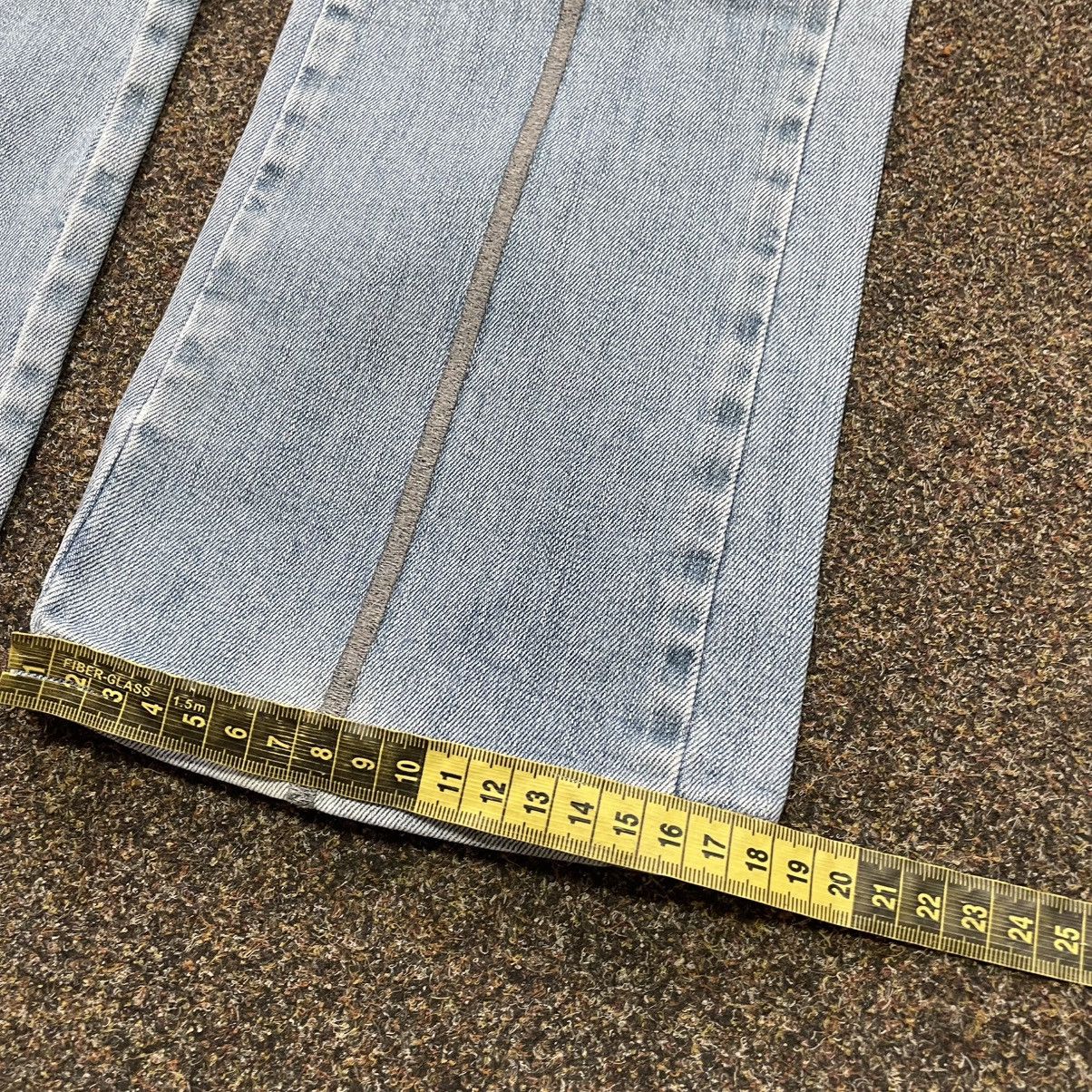Vintage Vintage Y2K Baggy Flared Jeans Distressed Wide Leg Grunge Size 32" / US 10 / IT 46 - 8 Thumbnail