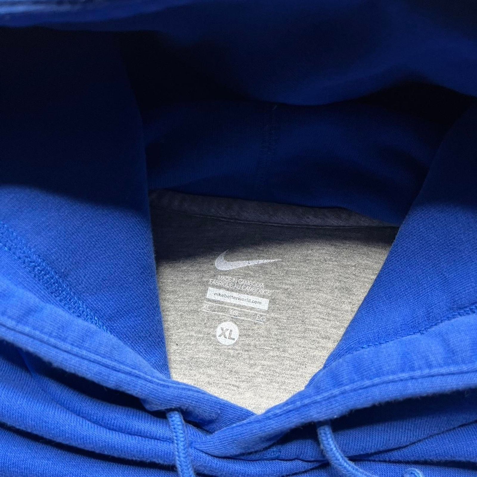 Nike Nike Embroidered Swoosh Pullover Hoodie Size XL Blue Size US XL / EU 56 / 4 - 4 Thumbnail