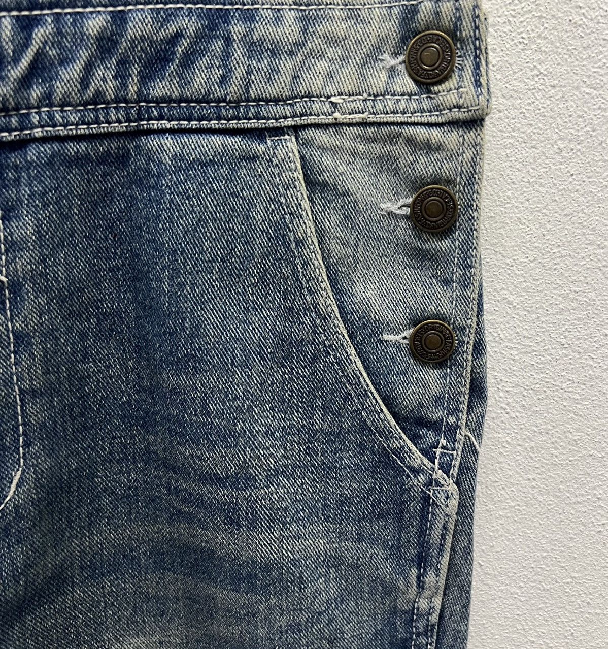Japanese Brand × Vintage Vintage Y2K Style Tocador Distressed Denim Overalls Size US 34 / EU 50 - 8 Thumbnail