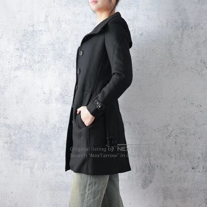 Burberry Burberry Black Wool Belt Coat. Size XS / US 0-2 / IT 36-38 - 6 Thumbnail