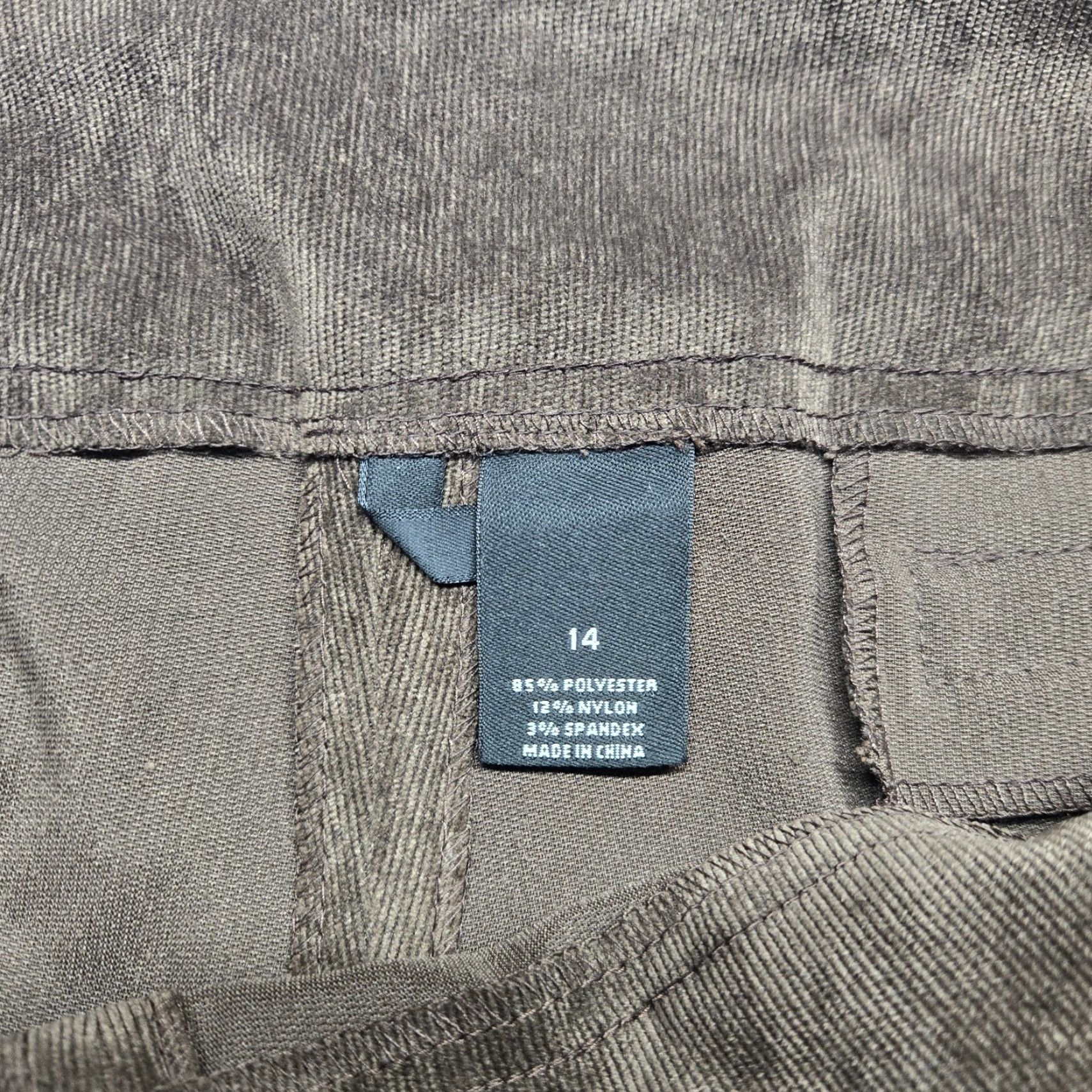 Vintage New Directions Pants Shirt Womens Adult 14 Brown Solid Corduroy Straight Leg Dress Pants Fall 90s City Preppy Size 36" / US 14 / IT 50 - 5 Thumbnail
