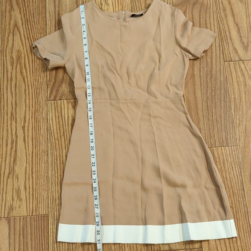 Sandro Sandro tan mini dress w/ small cutout size XS* Size XS / US 0-2 / IT 36-38 - 3 Thumbnail