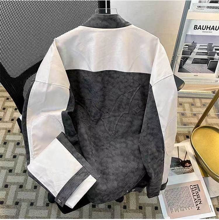 Vintage Grey White Suede Biker Jacket Size US M / EU 48-50 / 2 - 3 Thumbnail