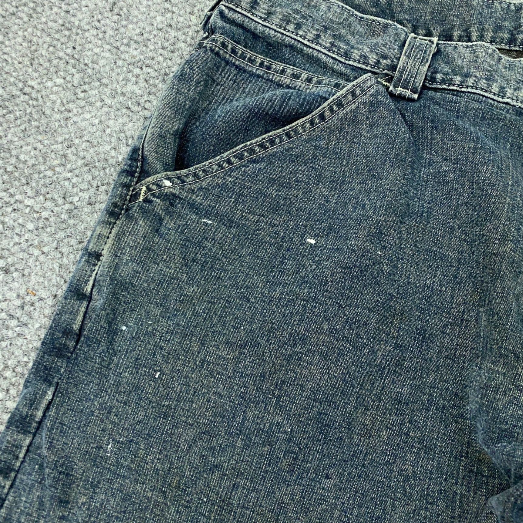 Lee VINTAGE Lee Jeans 36x30 Distressed Blue Straight Fit Mens 90s Grunge Size US 38 / EU 54 - 4 Thumbnail
