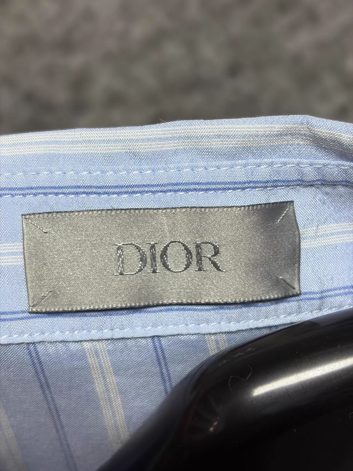 Dior Dior FW25 short-sleeve blue/white stripe 41 L silk Italy Size US L / EU 52-54 / 3 - 4 Thumbnail