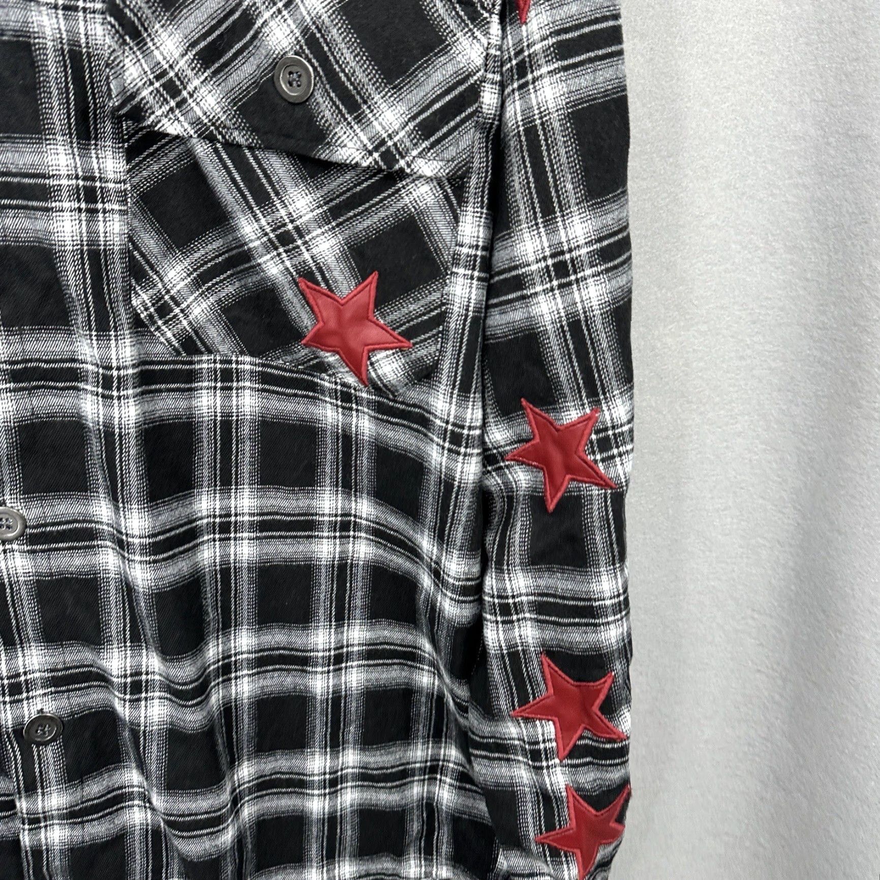 Vintage EPTM Shirt Mens L Flannel Button Front Stars Street Style Oversized Western y2k Size US L / EU 52-54 / 3 - 6 Thumbnail