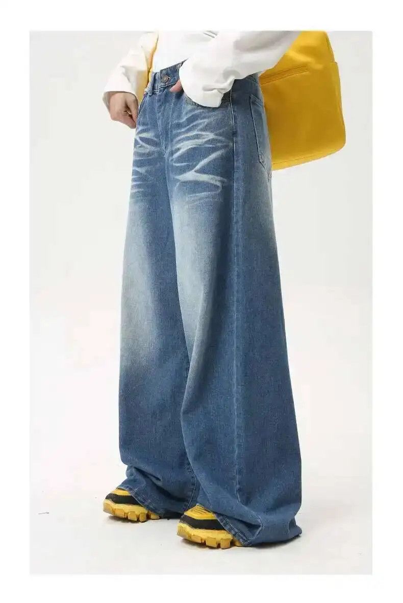 Japanese Brand Wide Leg Baggy Jeans Denim Size US 34 / EU 50 - 1 Thumbnail