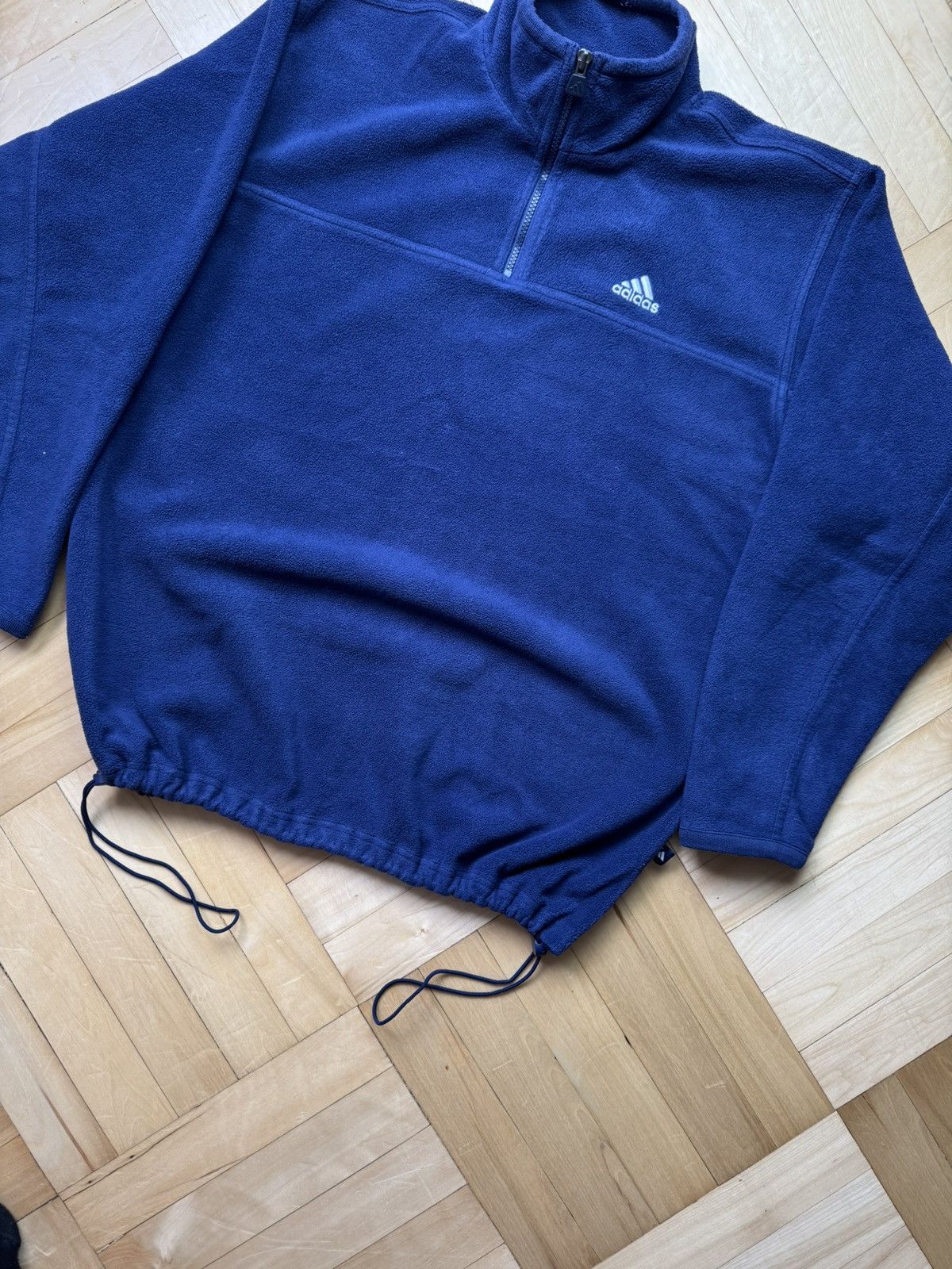 Adidas Y2K Adidas Teal Fleece Quarter Zip Size US L / EU 52-54 / 3 - 5 Thumbnail
