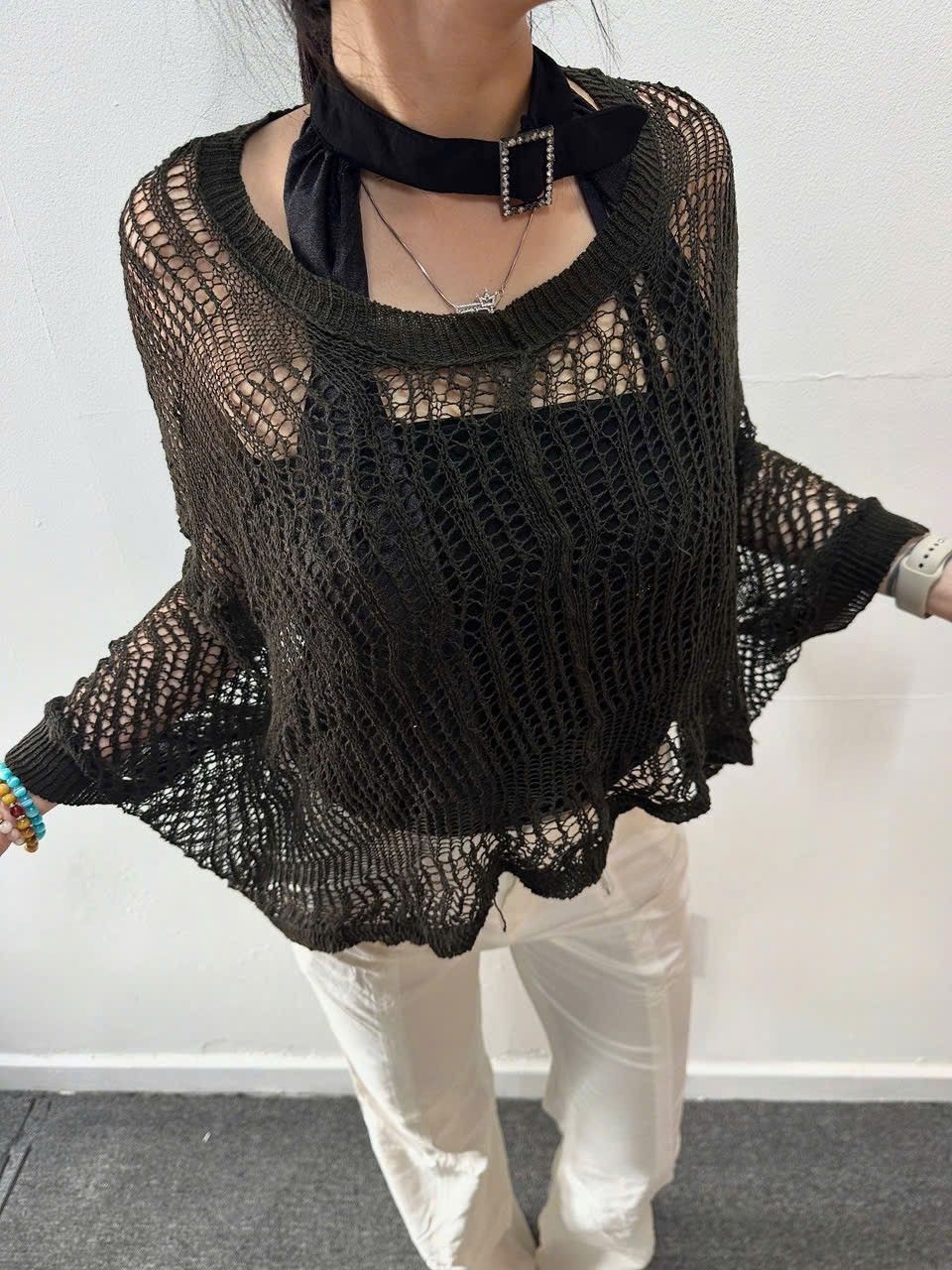Yohji Yamamoto 2000s Yohji Yamamoto Crochet Cardigan Size ONE SIZE - 2 Thumbnail