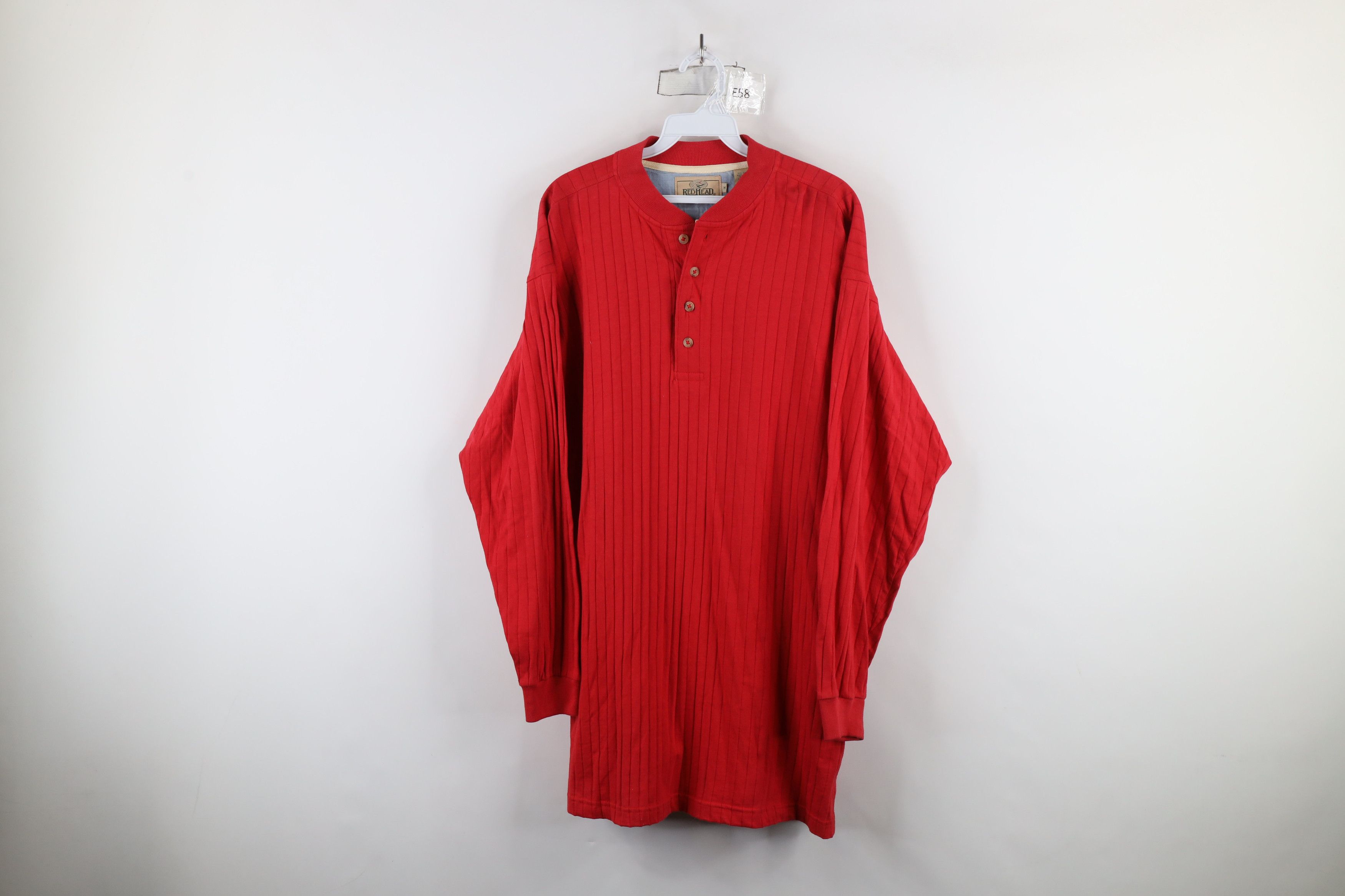 Vintage Vintage 90s Streetwear Baggy Long Sleeve Henley T-Shirt Size US M / EU 48-50 / 2 - 1 Thumbnail