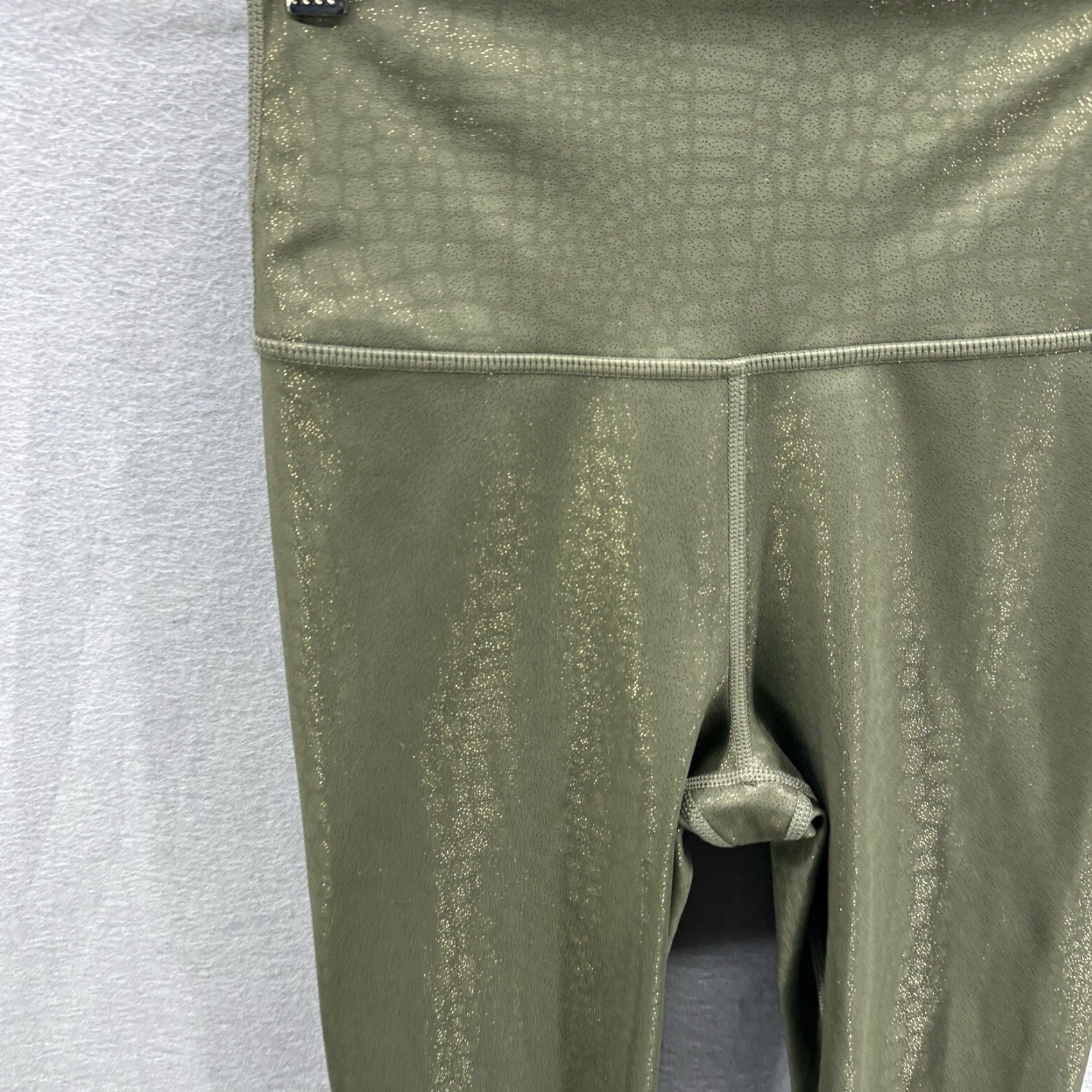 Vintage Carbon38 Faux Leather Leggings Womens XS Green Athleisure Reptile 2020s High Waisted Yoga Size 26" / US 2 / IT 38 - 4 Thumbnail