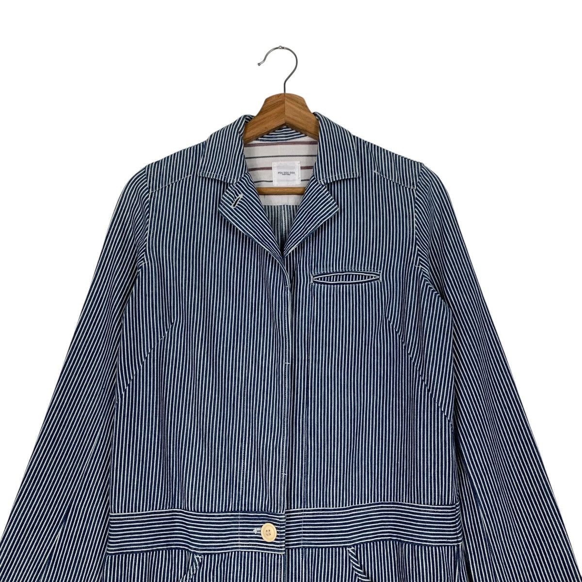 Japanese Brand POU DOU DOU Hickory Striped Long Coat #2327-C104 Size M / US 6-8 / IT 42-44 - 2 Thumbnail