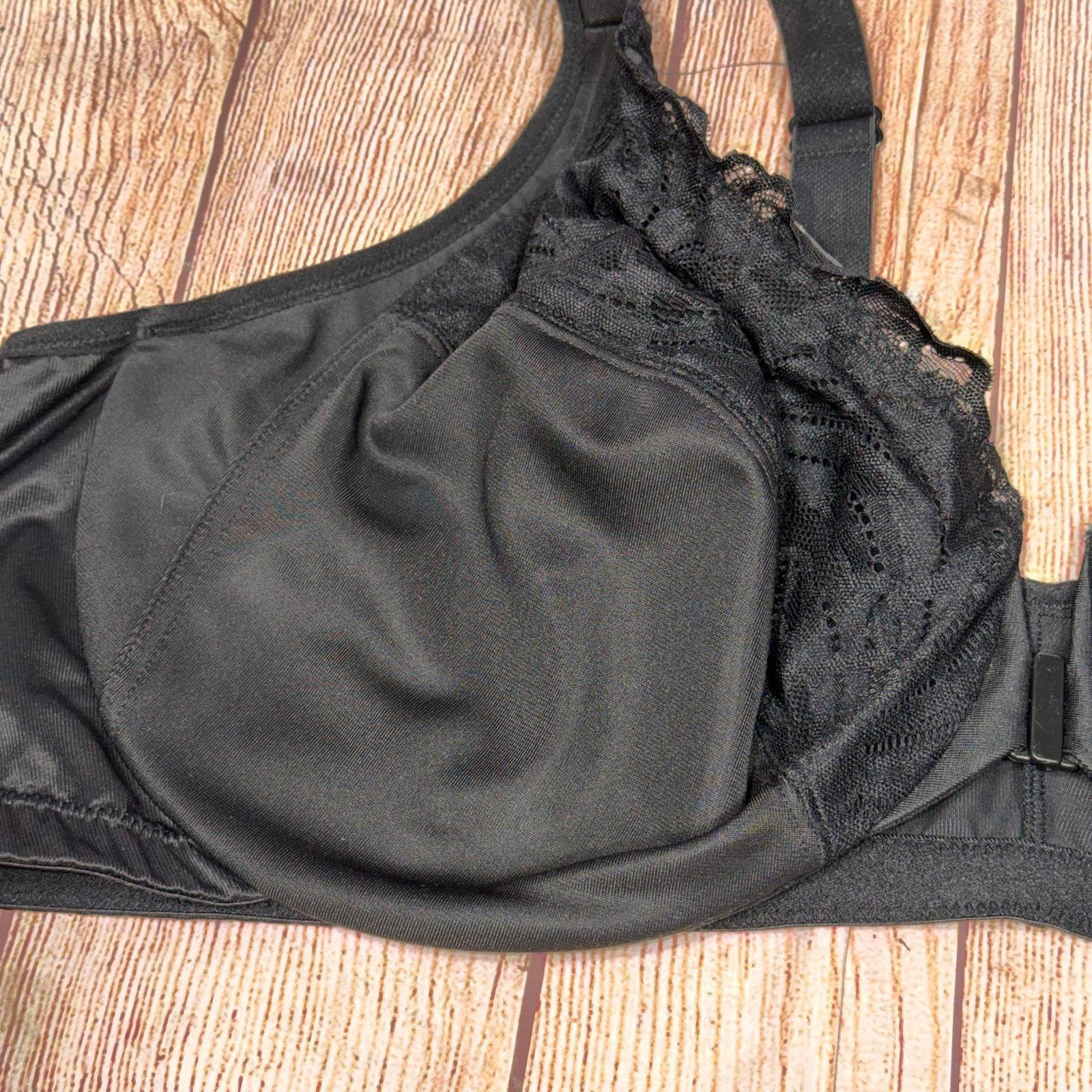 Other Black Lace Trim 48C Bra with Adjustable Straps Size ONE SIZE - 2 Thumbnail
