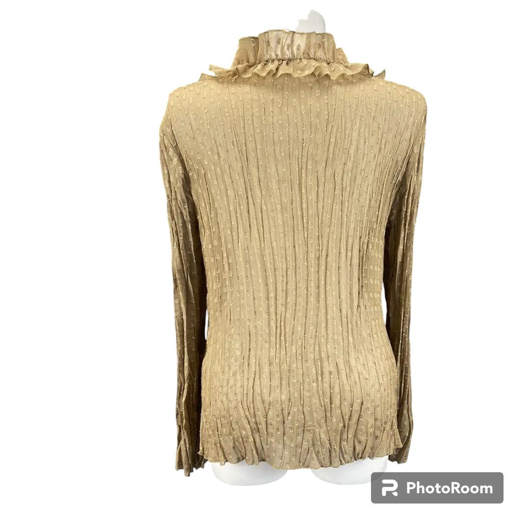 Other Tan ruffled blouse sz M excellent condition brand Six Sens Size M / US 6-8 / IT 42-44 - 2 Thumbnail