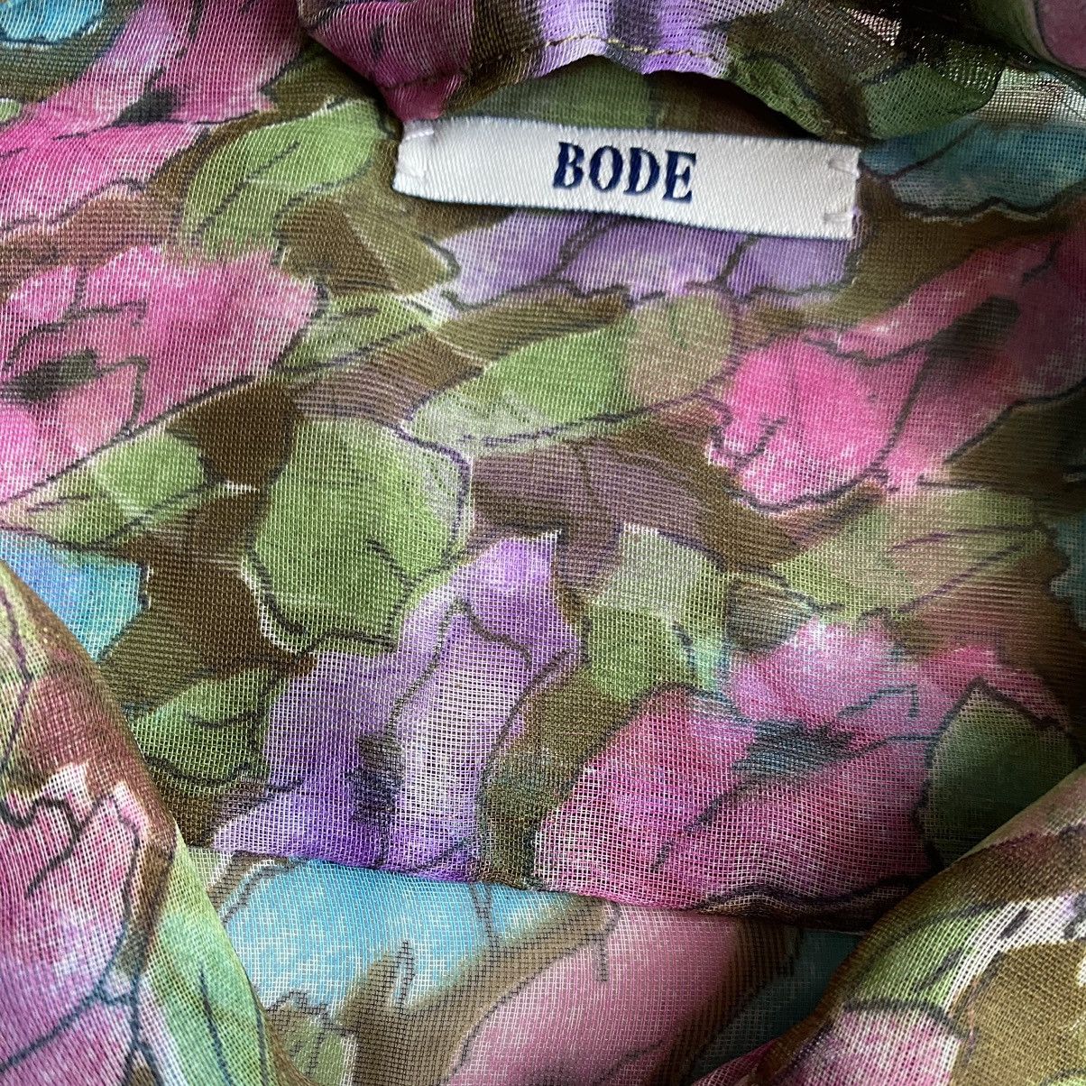 Bode Bode Vintage Sheer Fabric Grey Floral Shirt Size US M / EU 48-50 / 2 - 3 Thumbnail