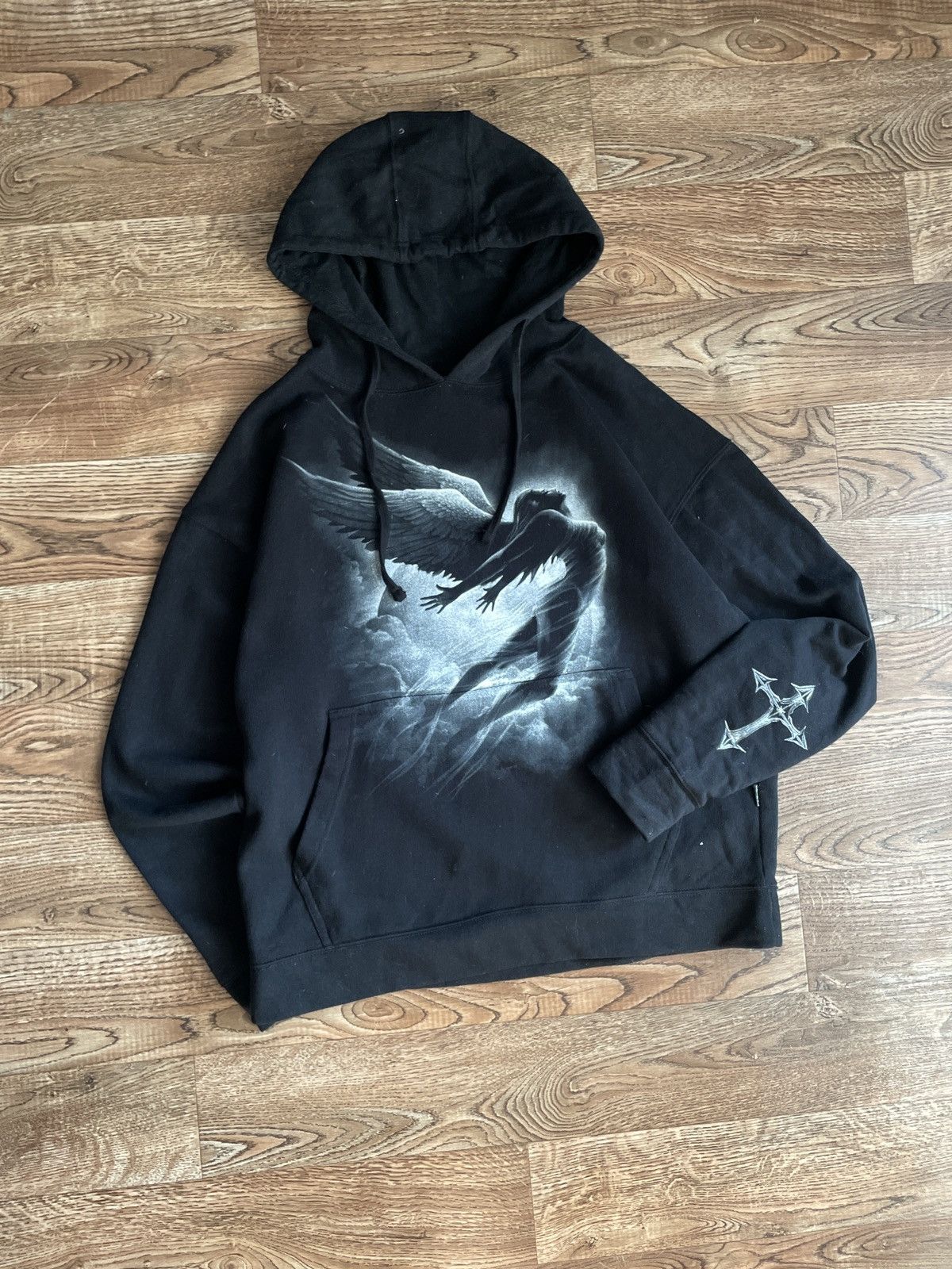 Band Tees × Vintage Vintage Rock Eagle Angel Woman Spiral Zip Hoodie Size US XXL / EU 58 / 5 - 1 Thumbnail