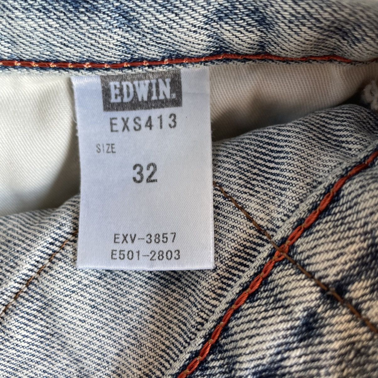 Edwin 🔥Vintage Edwin EXS413 Stoned Washed Ripped Distress Jeans Size US 34 / EU 50 - 13 Thumbnail
