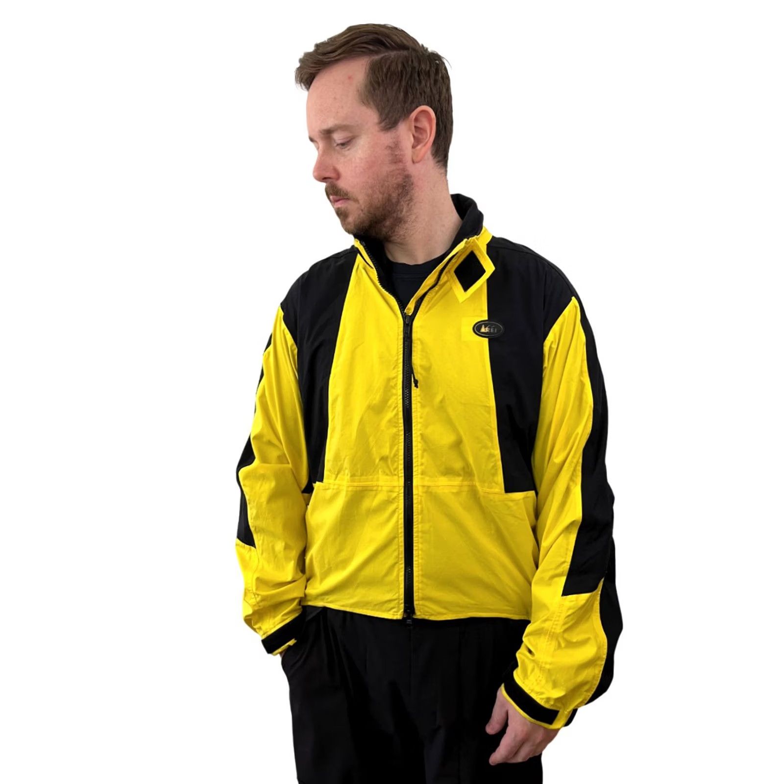 Vintage VINTAGE REI Cycling Rain Wind Jacket Windbreaker Coat Mens M Yellow Lightweight Satin Logo Zip Packable Size US M / EU 48-50 / 2 - 2 Thumbnail