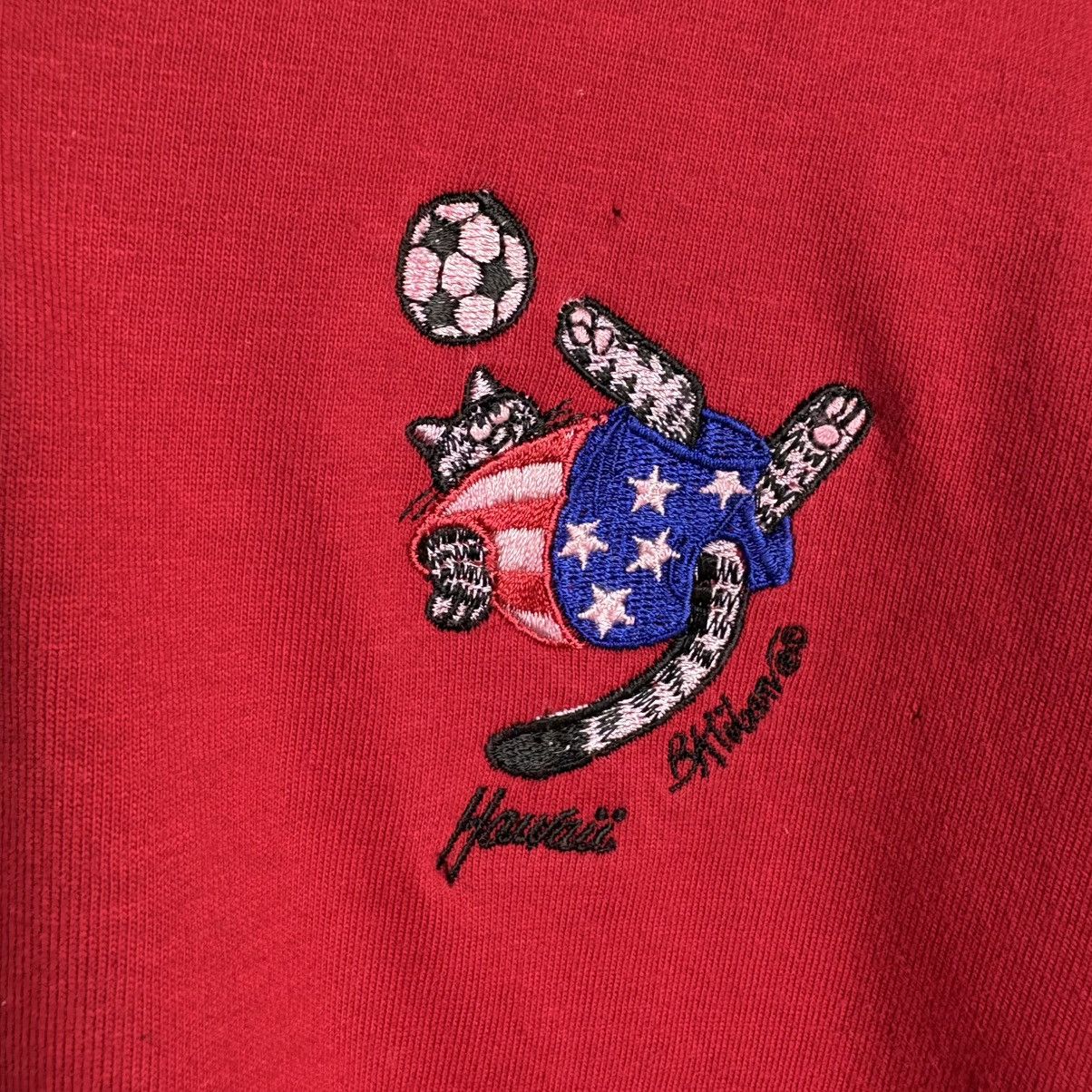 Vintage Vintage 90s Crazy Shirt Hawaii Cat USA Polo Shirt Size US M / EU 48-50 / 2 - 4 Thumbnail