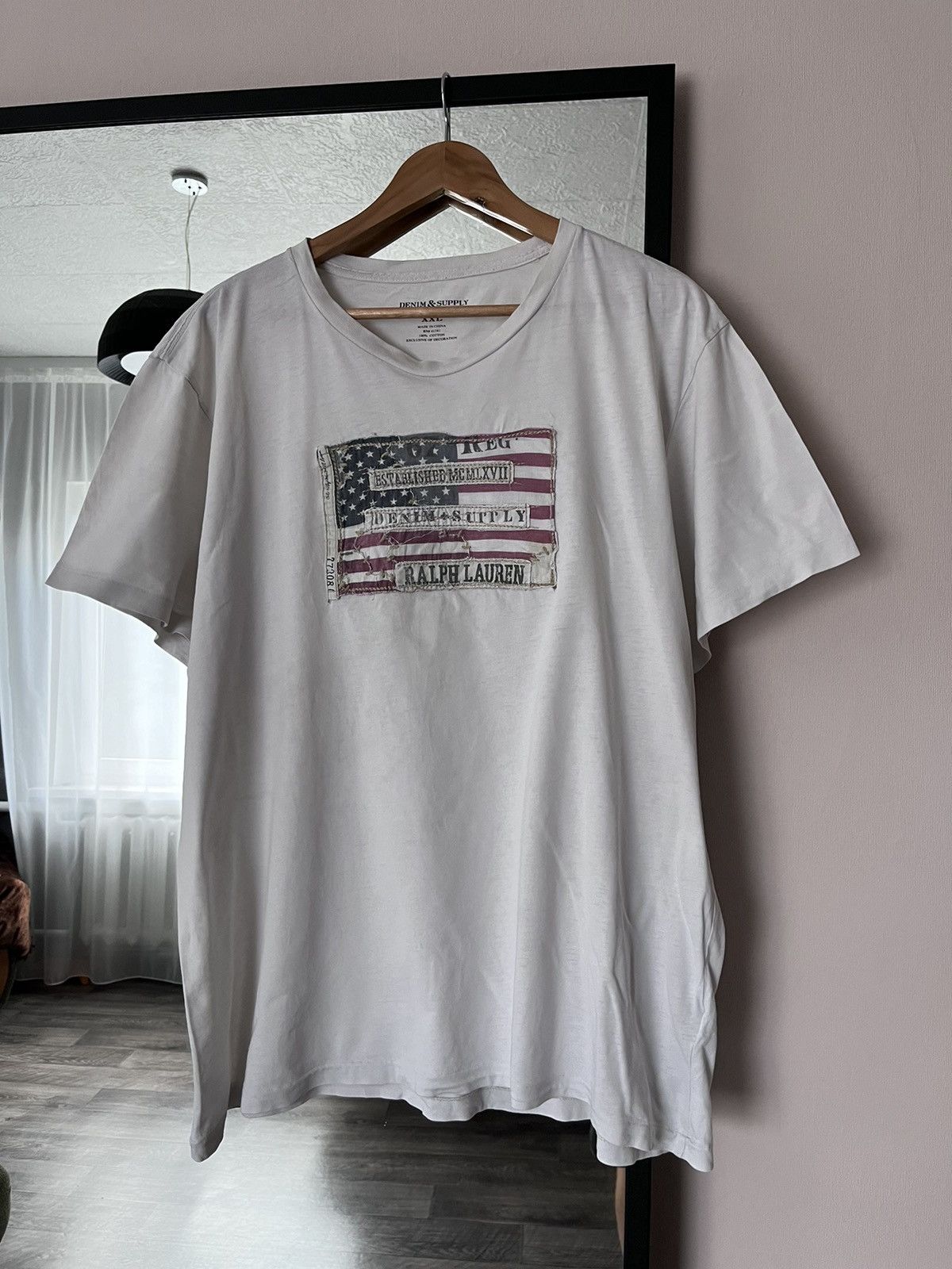 Denim & Supply Ralph Lauren *RARE* Denim & Supply Ralph Lauren Patchwork USA Flag Shirt Size US XXL / EU 58 / 5 - 1 Thumbnail