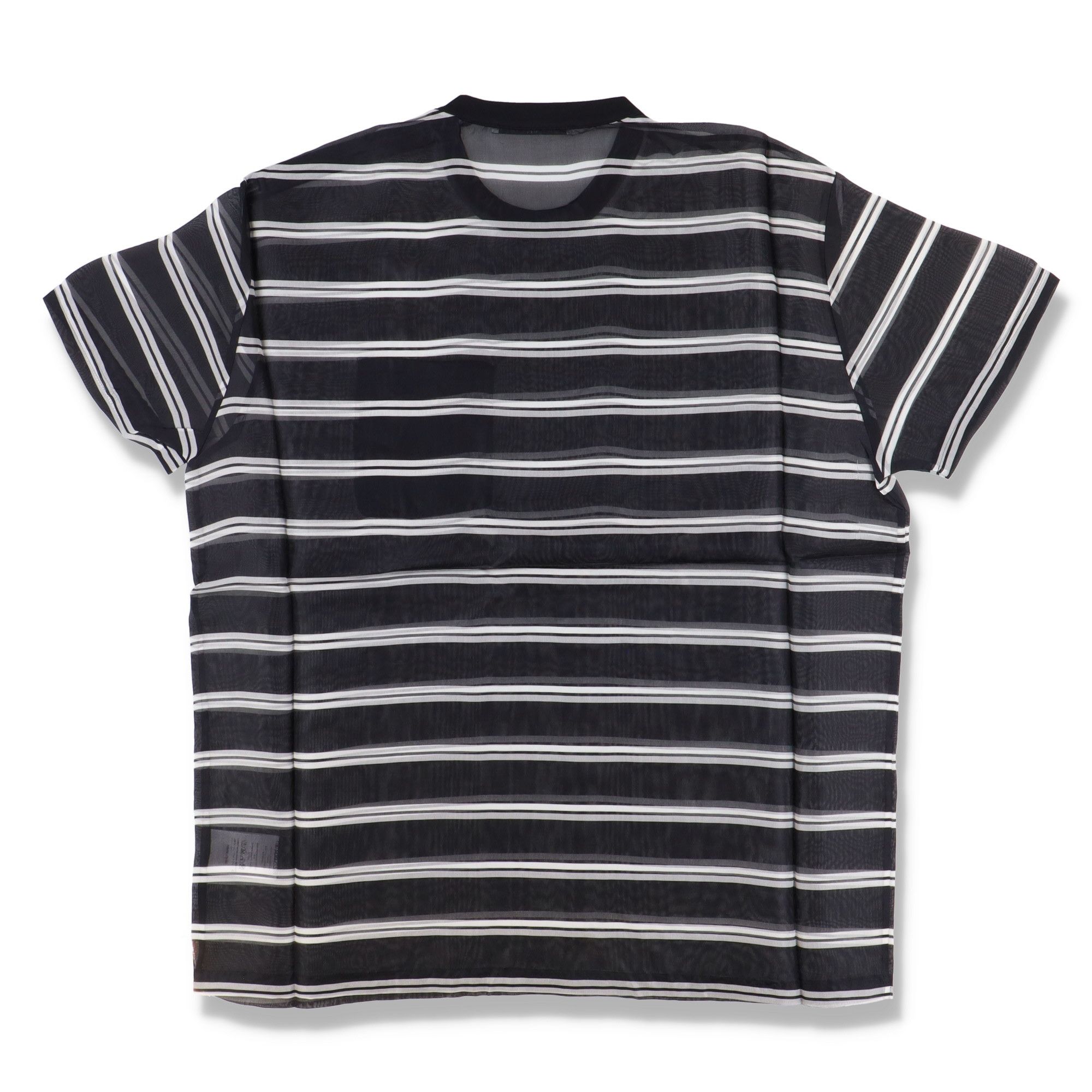 Givenchy Black and White Striped Organza Silk Oversized T-Shirt Size US M / EU 48-50 / 2 - 7 Thumbnail