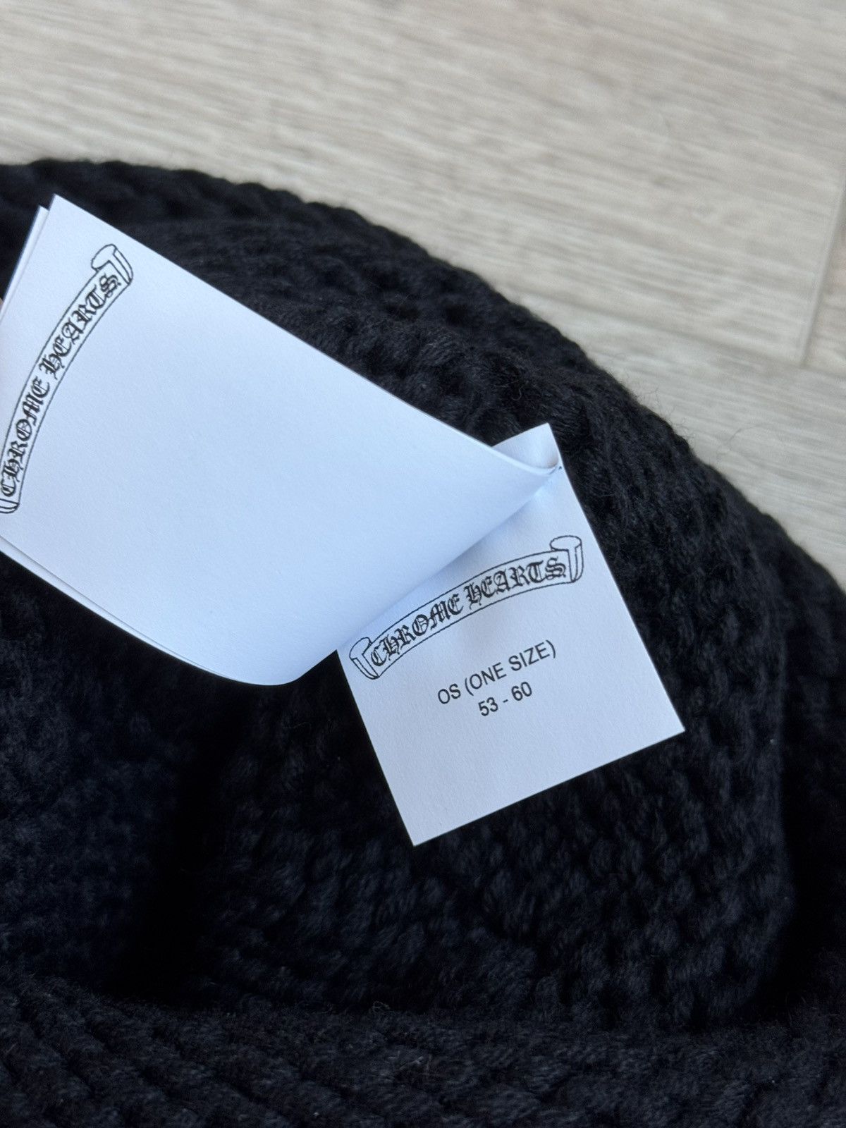 Chrome Hearts cross patch cross silver black cashmere beanie Size ONE SIZE - 4 Thumbnail