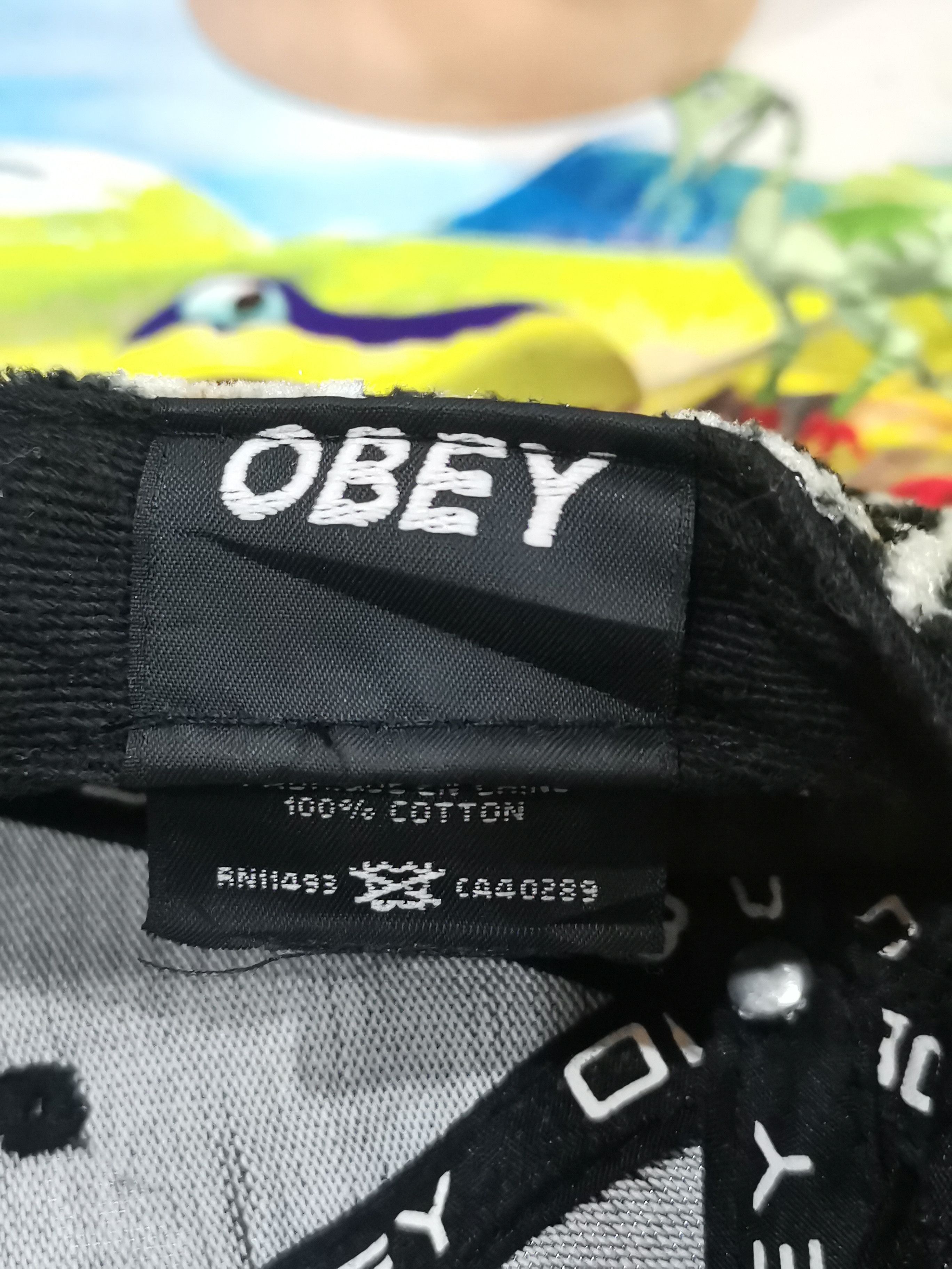 Obey × Vintage Vintage Obey Hats - Leopard Design Embroidery Size ONE SIZE - 8 Thumbnail