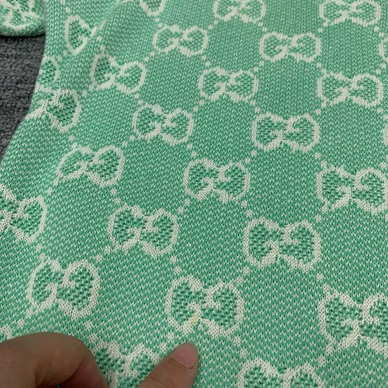 Gucci Gucci Green double G old flower full-printed wool knitted Size M / US 6-8 / IT 42-44 - 9 Thumbnail