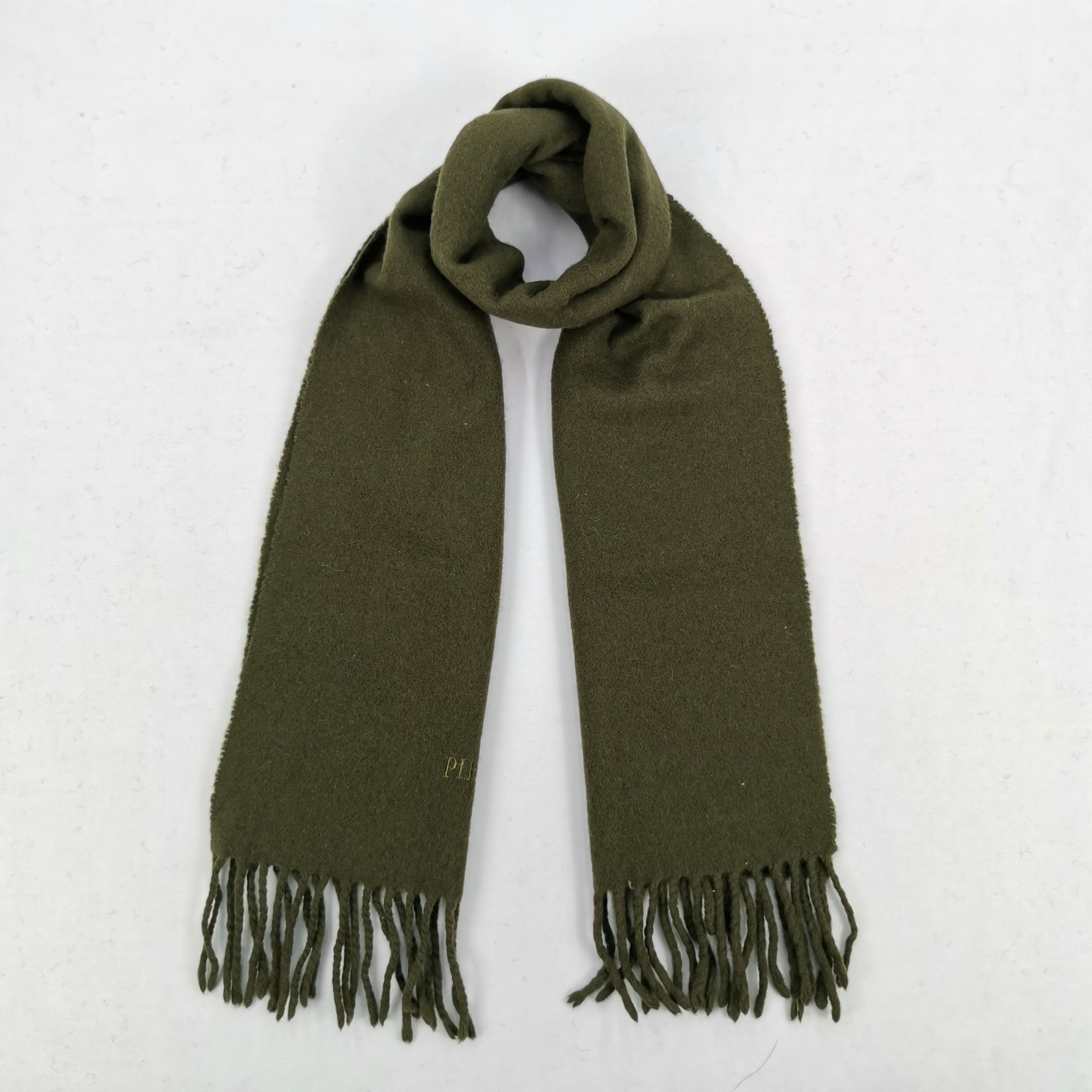 Japanese Brand Vintage Pierre Balmain Wool Scarf Fringe Winter Scarves Size ONE SIZE - 1 Thumbnail