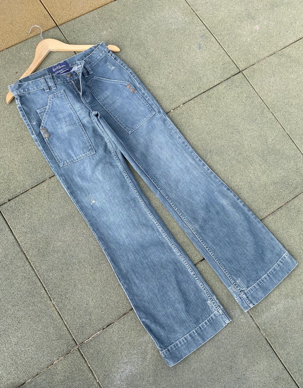 Earl Jeans × Japanese Brand × Vintage Vintage EarlJean Carpenter Jeans Y2K Workwear Wide Leg Denim Size 30" / US 8 / IT 44 - 11 Thumbnail