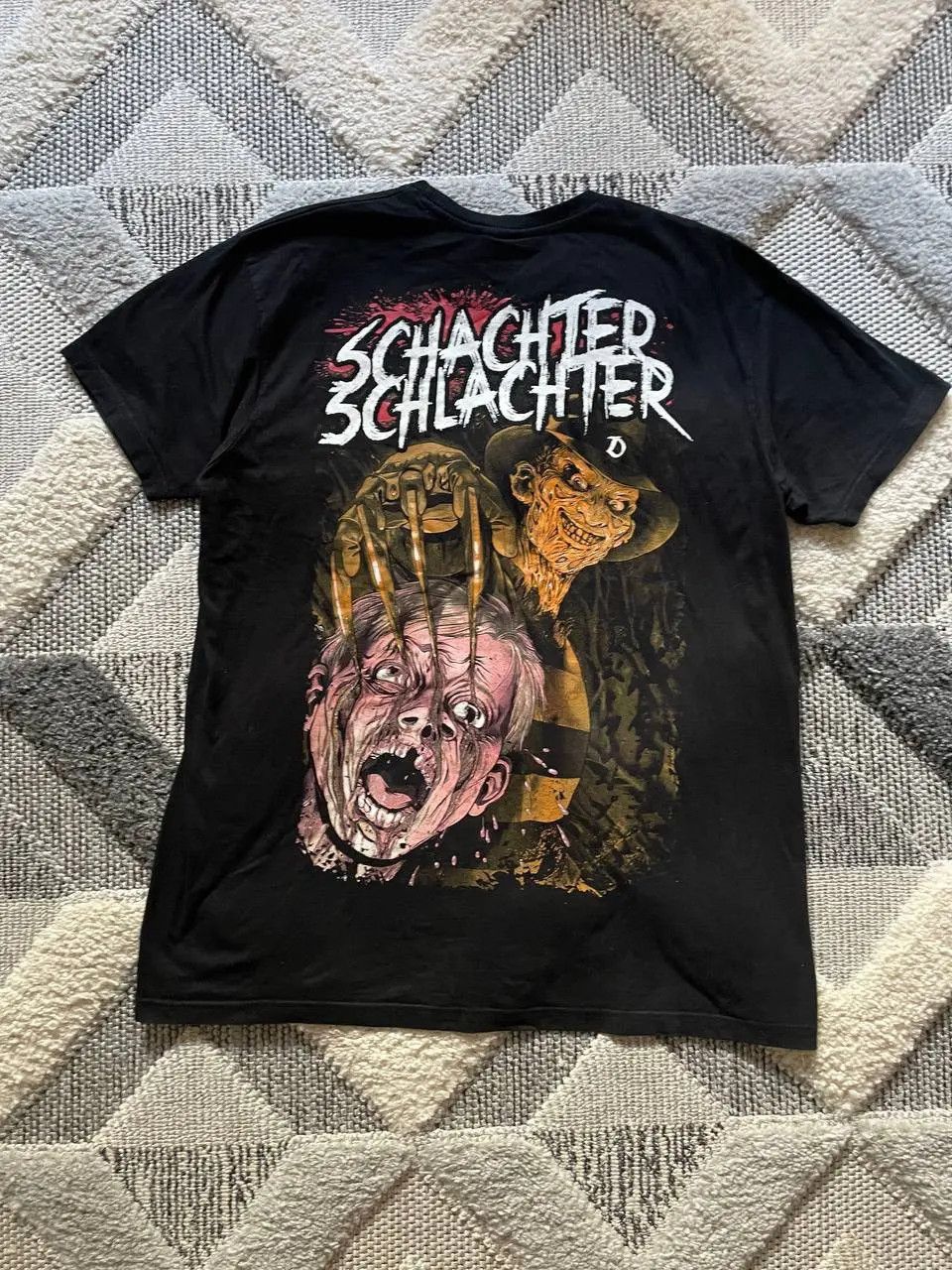 Vintage Vintage Nightmare On Lennestreet T Shirt Freddy Krueger Size US XL / EU 56 / 4 - 1 Thumbnail