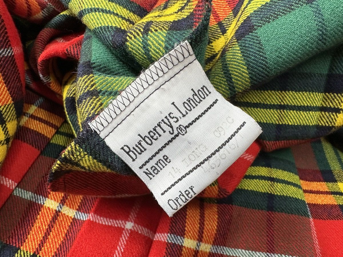 Burberry 90s BURBERRYS 100% Wool Plaid Pleated Long Skirt Multicolor Size 32" / US 10 / IT 46 - 13 Thumbnail