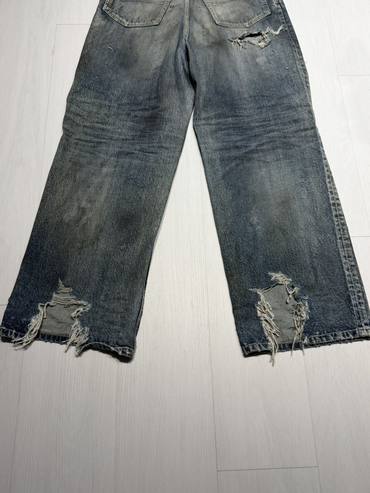 Balenciaga Balenciaga Mud Show Oil Spill Distressed Pants XS Size US 30 / EU 46 - 13 Thumbnail