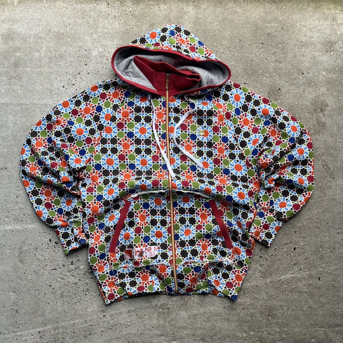 Rocawear Zip Up Hoodie Oversized Big Logo Rap Style Y2k Boxy