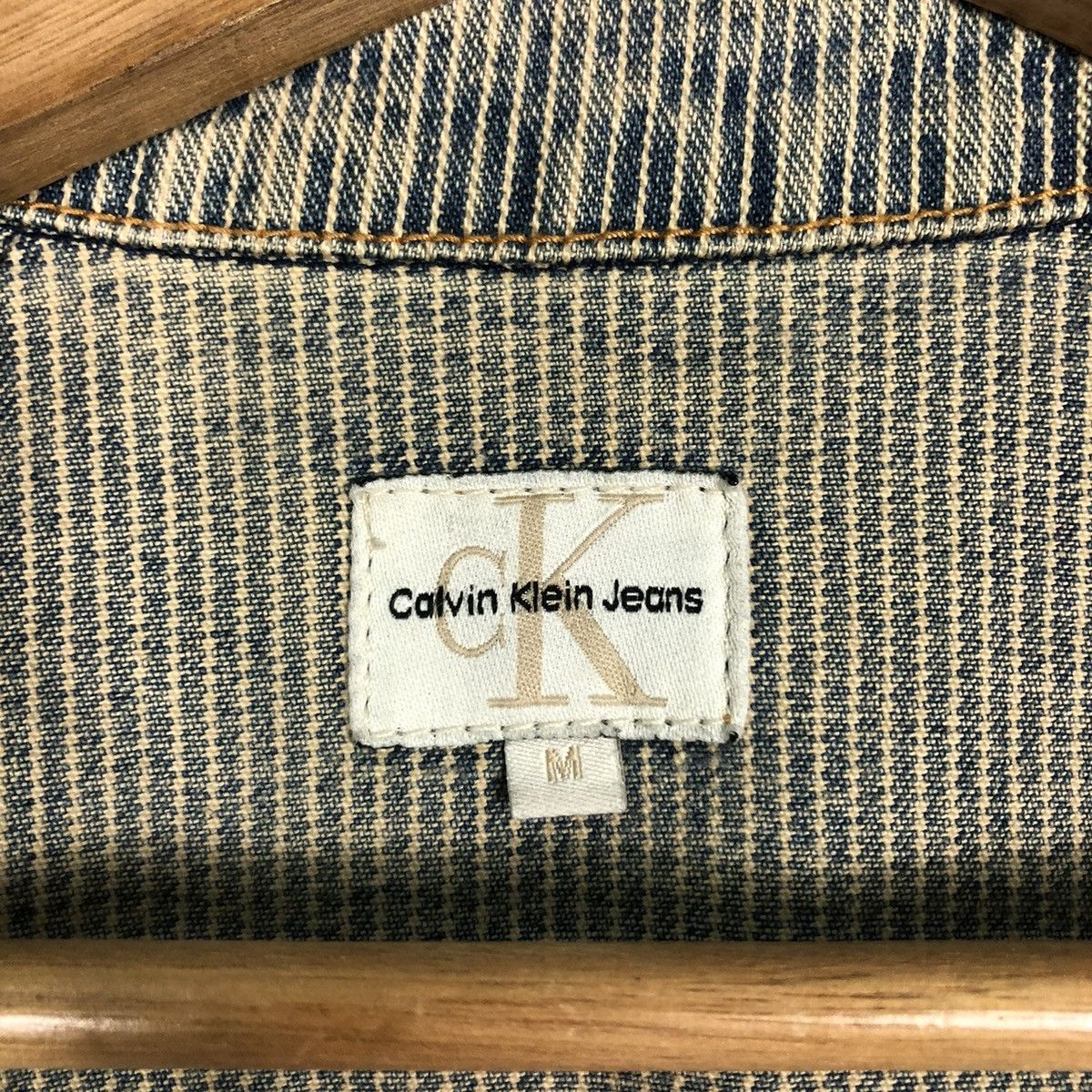 Calvin Klein 🔥VINTAGE CHORE STRIPED WORK JACKET CROPPED CALVIN KLEIN Size M / US 6-8 / IT 42-44 - 17 Thumbnail