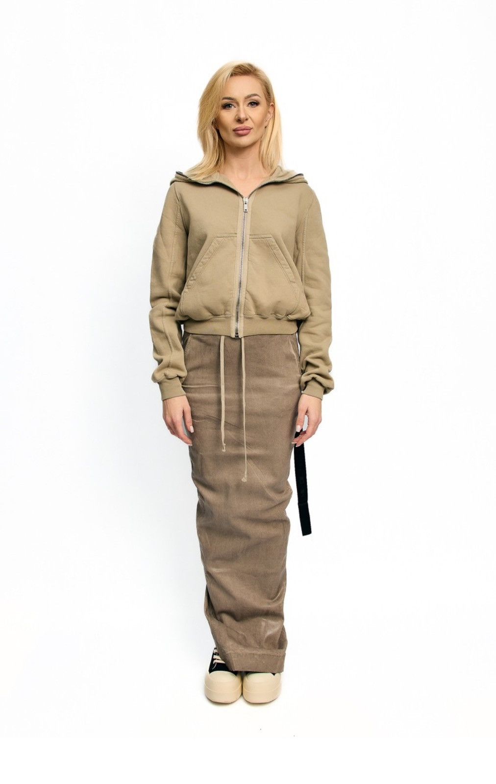 Rick Owens × Rick Owens Drkshdw Rick Owens Drkshdw Pillar Maxi Cotton Blend Skirt Size 24" / US 00 / IT 34 - 6 Thumbnail