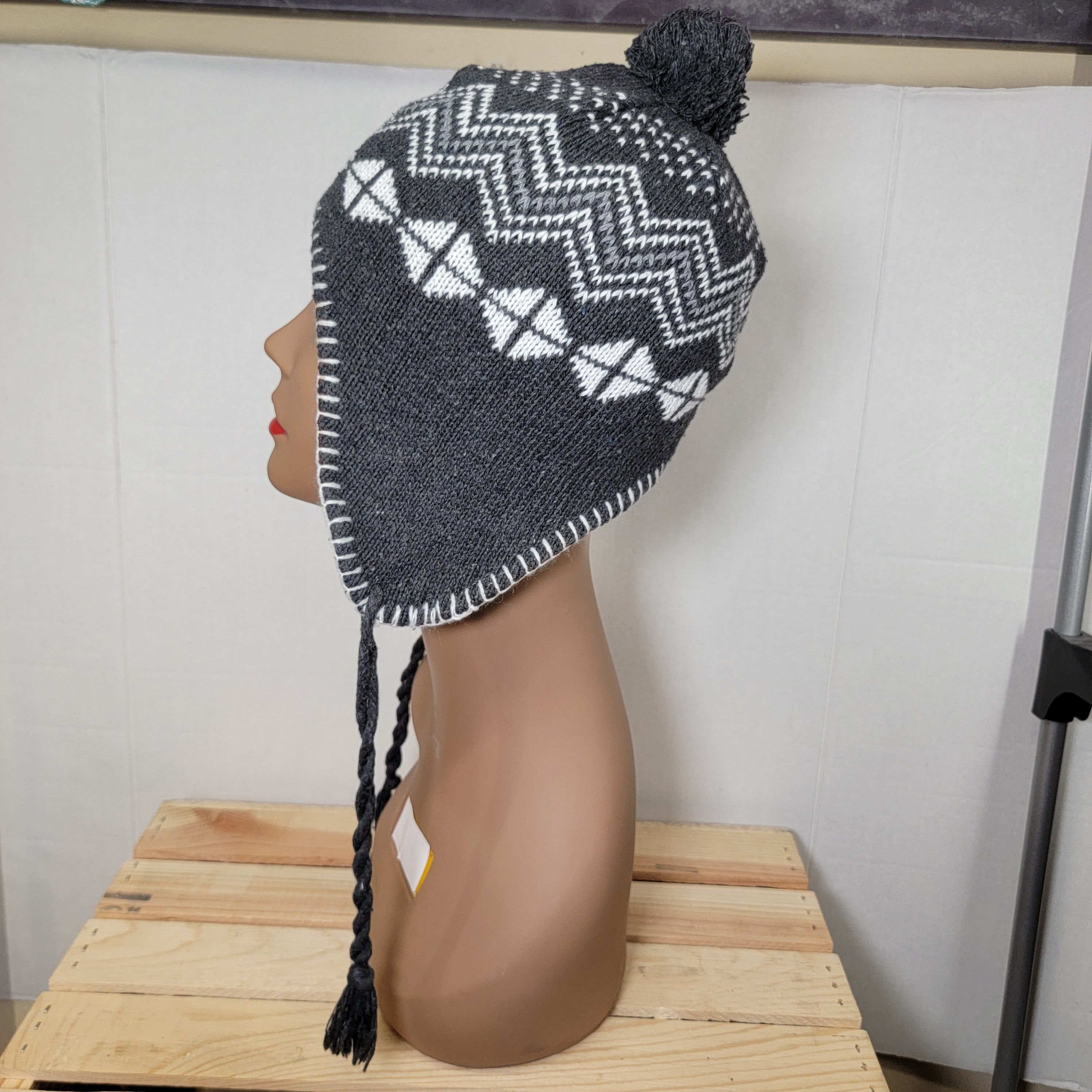 Other Dark Grey Knit Trapper Hat / Beanie Size ONE SIZE - 5 Thumbnail
