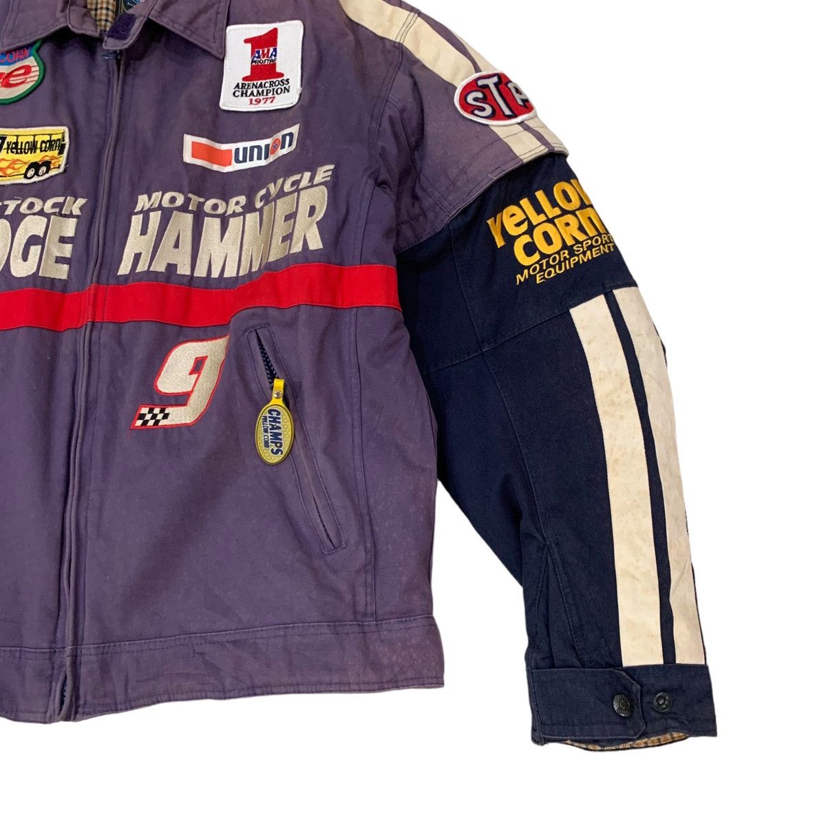 YELLOW CORN 🔥Vintage Yellow Corn Sledge Hammer Convertible Racing Jacket Size US M / EU 48-50 / 2 - 14 Thumbnail