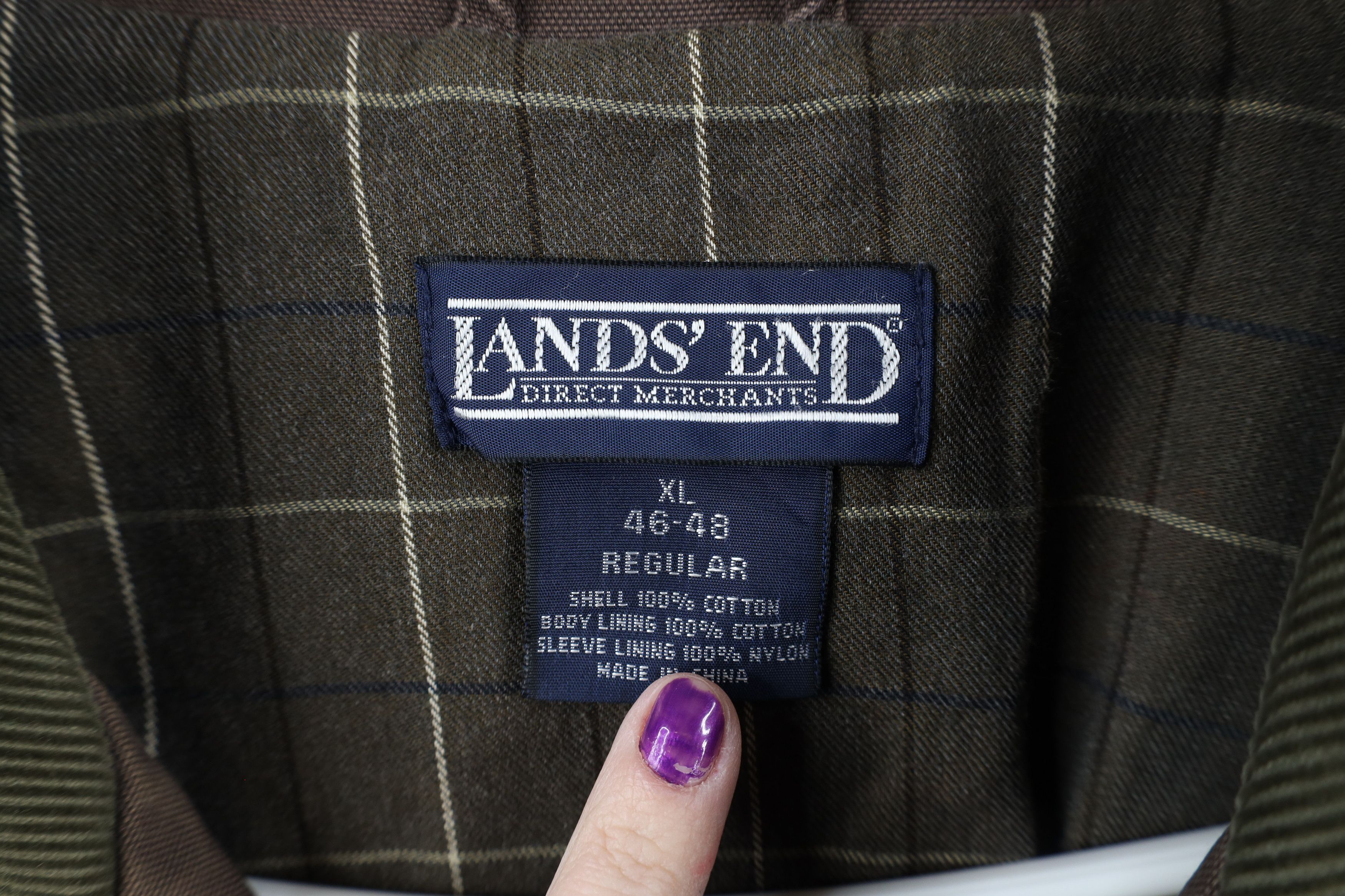 Lands' End × Vintage Vintage 90s Lands End Flannel Lined Chore Barn Jacket Brown Size US XL / EU 56 / 4 - 11 Thumbnail