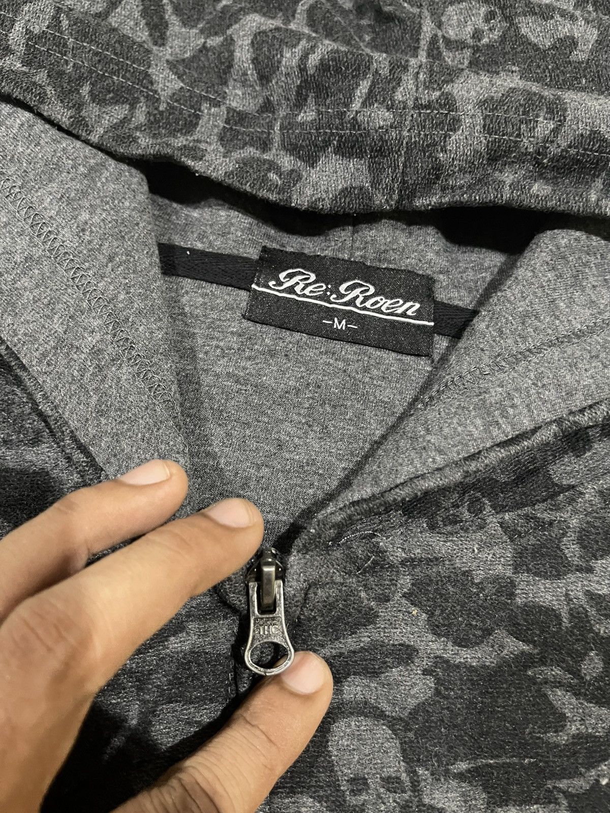 Roen 2000s RE ROEN SKULL CAMO FULL PRINT SHORT SLEEVE HOODIE ZIP Size M / US 6-8 / IT 42-44 - 8 Thumbnail