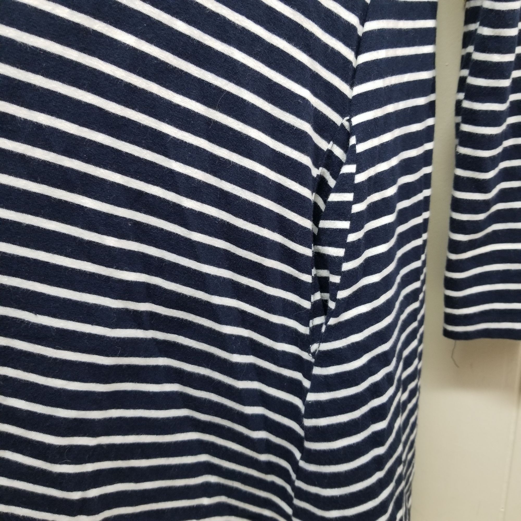 Other Umgee S Blue White Striped Tunic Dress Pockets Brown Elbow P Size S / US 4 / IT 40 - 8 Thumbnail