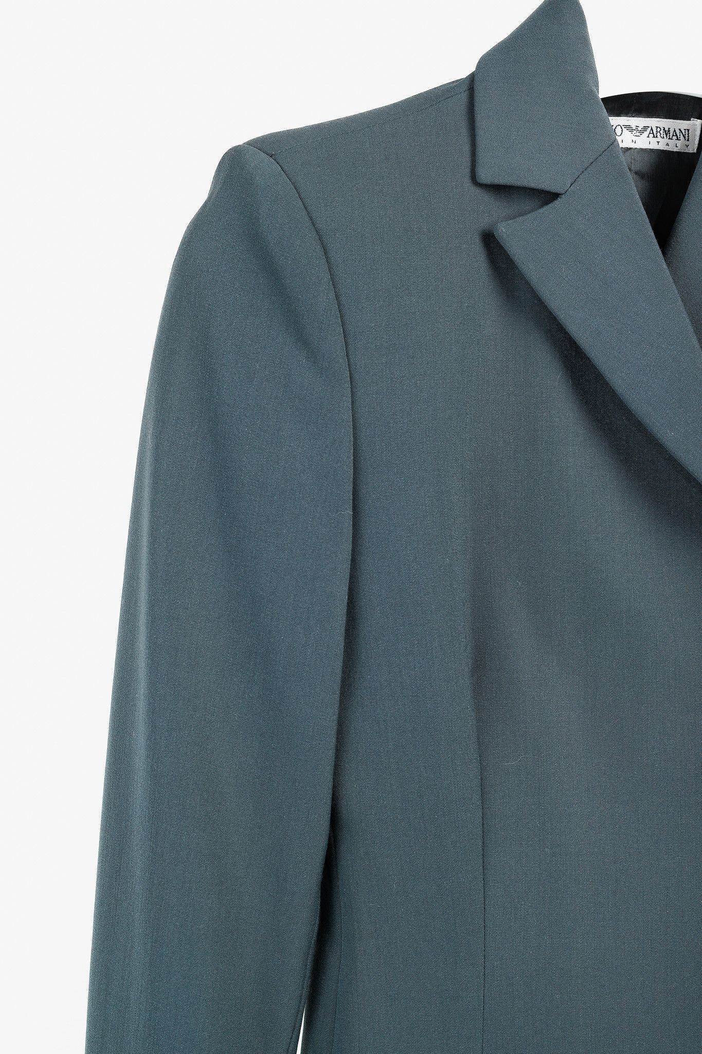 Emporio Armani Emporio Armani Minimalist Grey-Green Hidden Button Blazer Size S / US 4 / IT 40 - 5 Thumbnail
