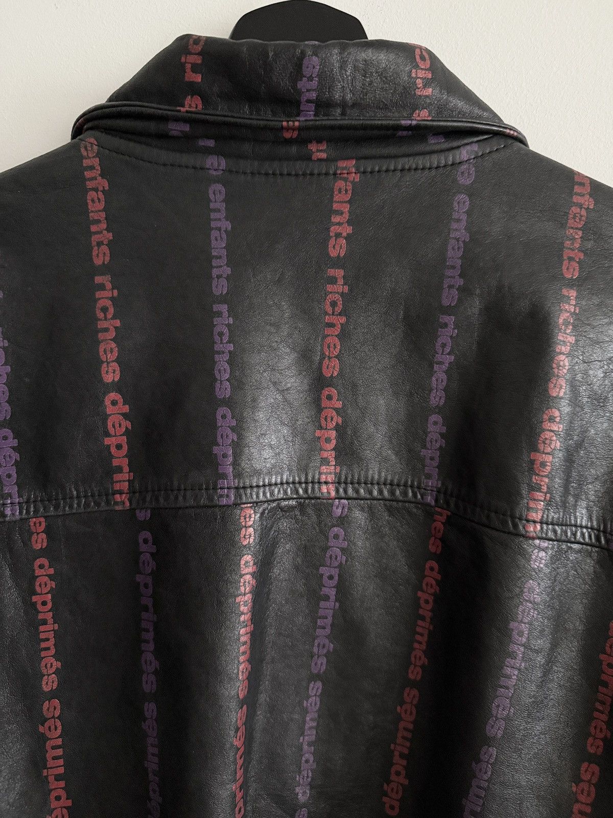 Enfants Riches Deprimes RARE! Enfants Riches Deprimes Logo Stripped Leather Jacket Size US L / EU 52-54 / 3 - 7 Thumbnail