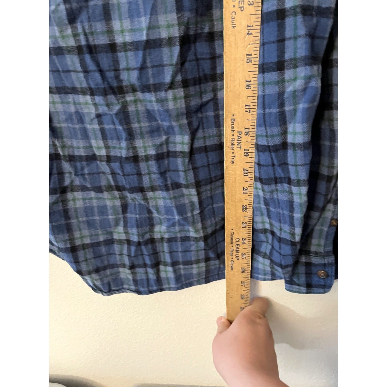 Old Navy Old Navy Shirt Mens Small Blue Plaid Flannel Double Brushed Regular Fit Size US S / EU 44-46 / 1 - 4 Thumbnail