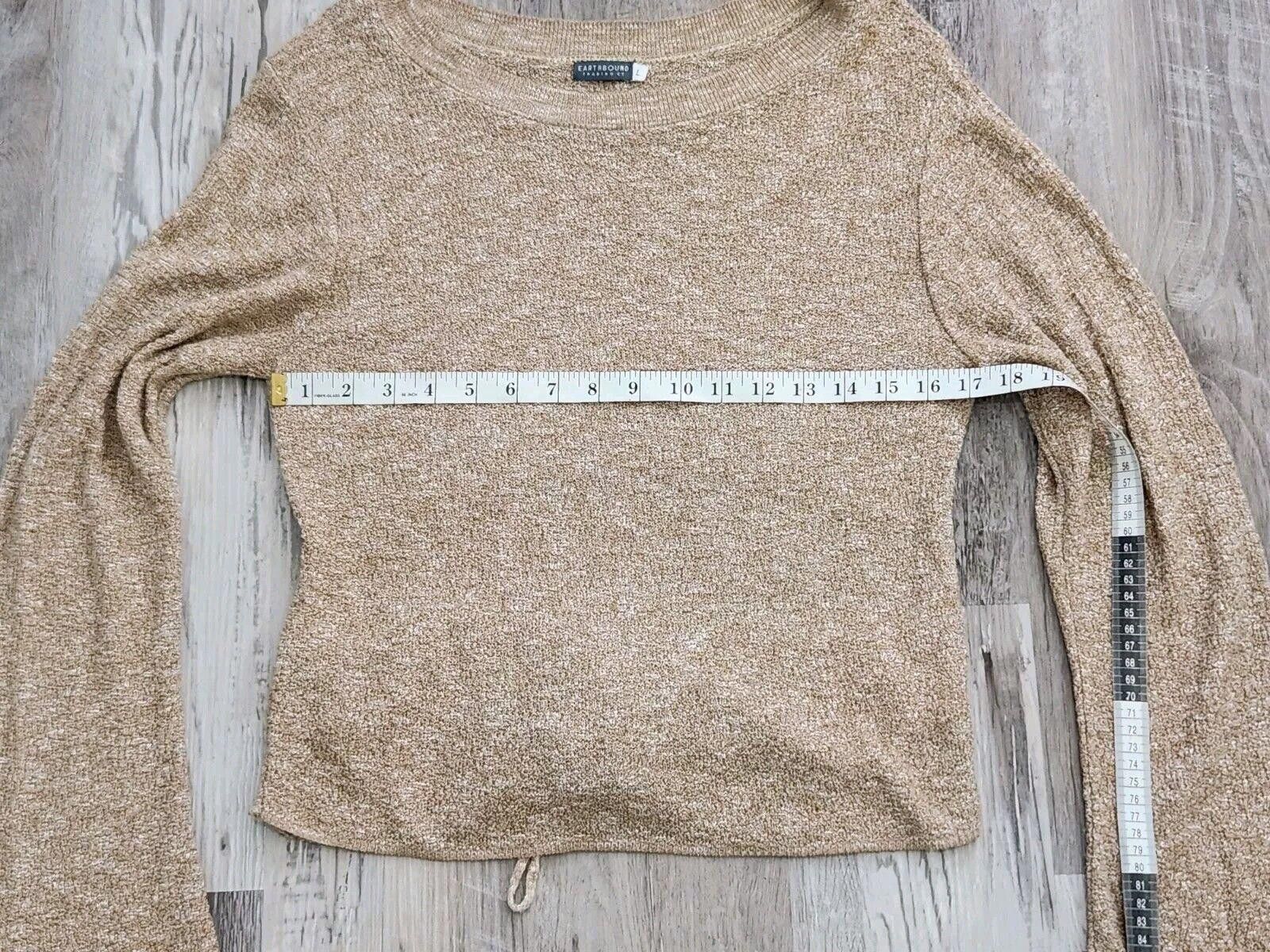 Designer Earthbound Trading Sweater Large Open Back Beige Size L / US 10 / IT 46 - 3 Thumbnail