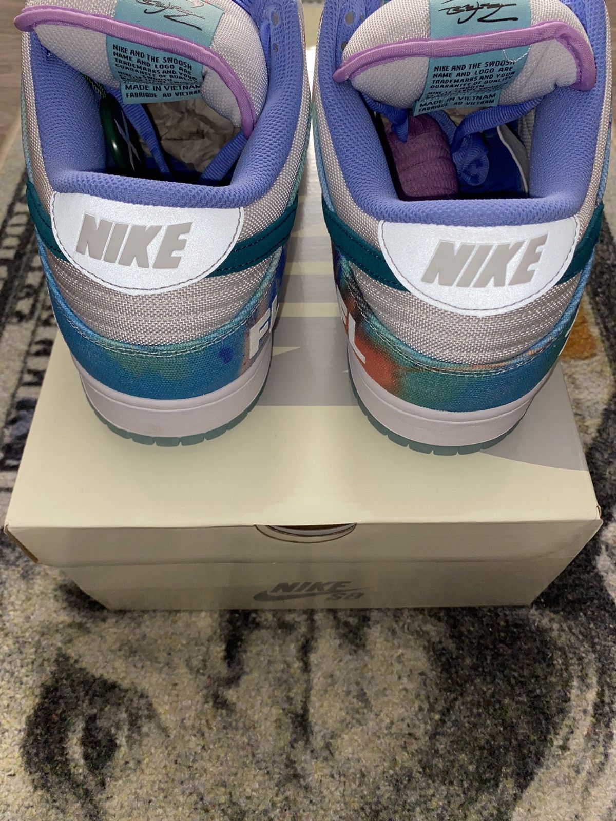 Nike Nike SB Dunk Low Futura Laboratories Bleached Aqua Size US 14 / EU 47 - 5 Thumbnail